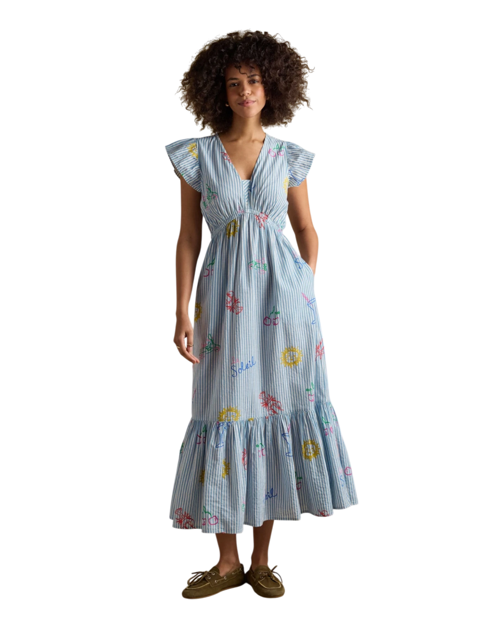 Winnie Dress - Blue/White