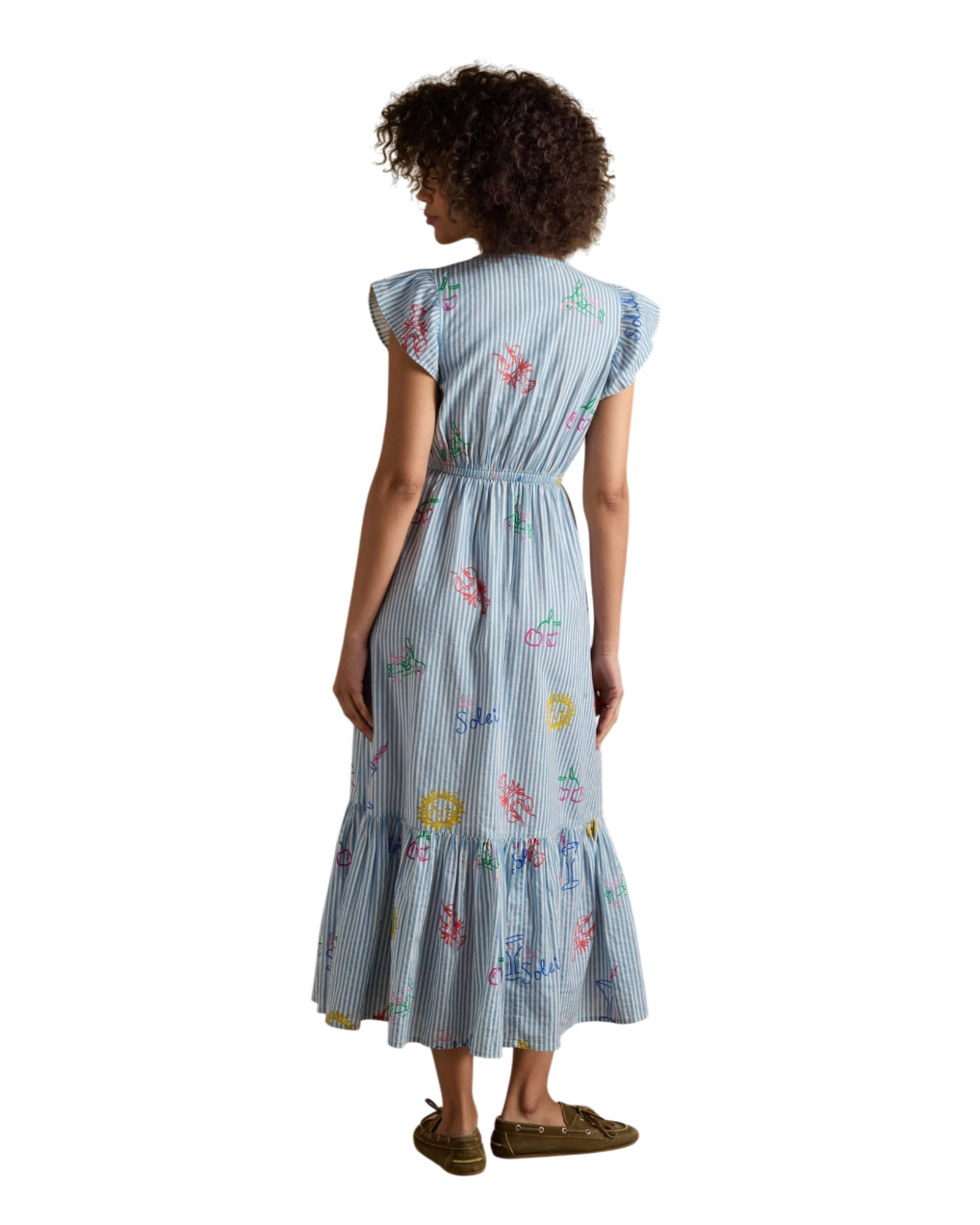 Winnie Dress - Blue/White