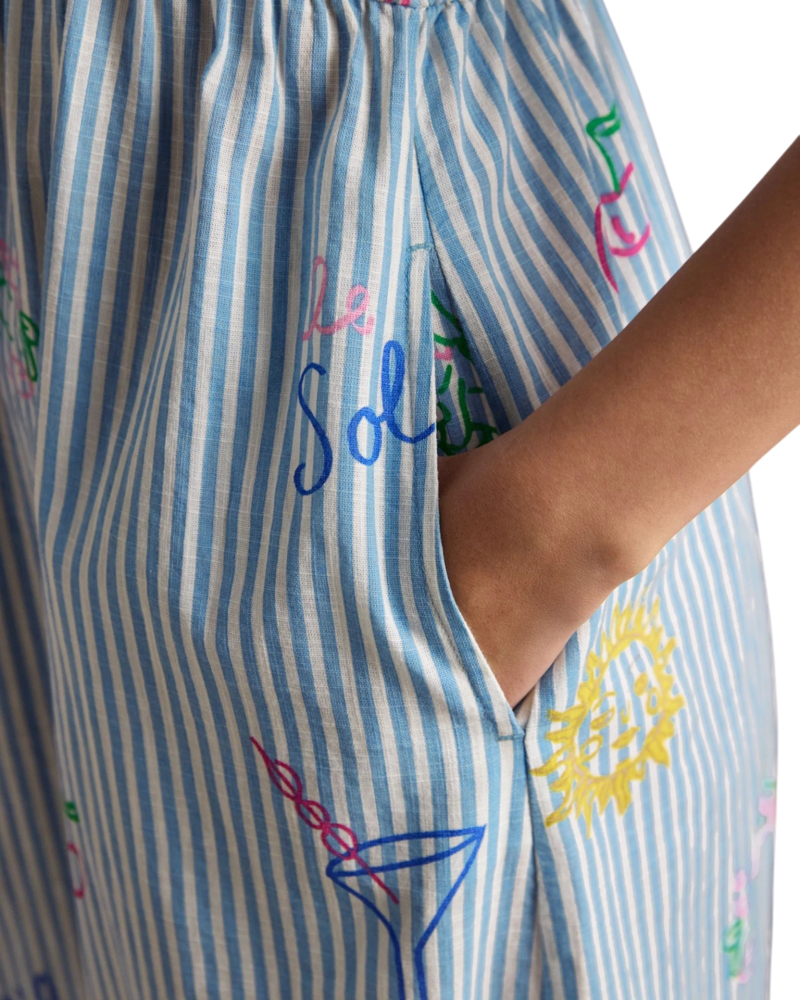 Winnie Dress - Blue/White