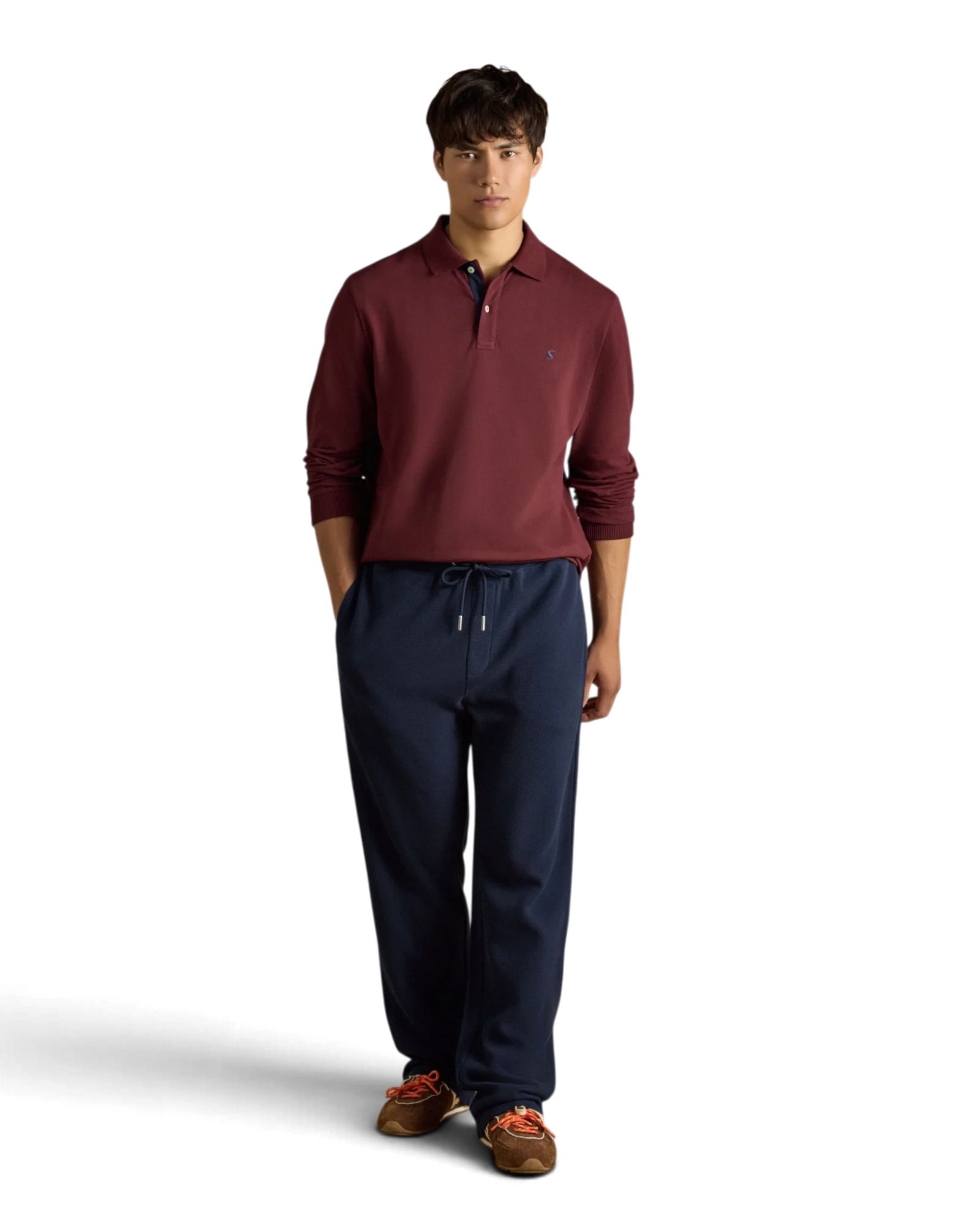 Woody Long Sleeve Polo Shirt - Burgundy