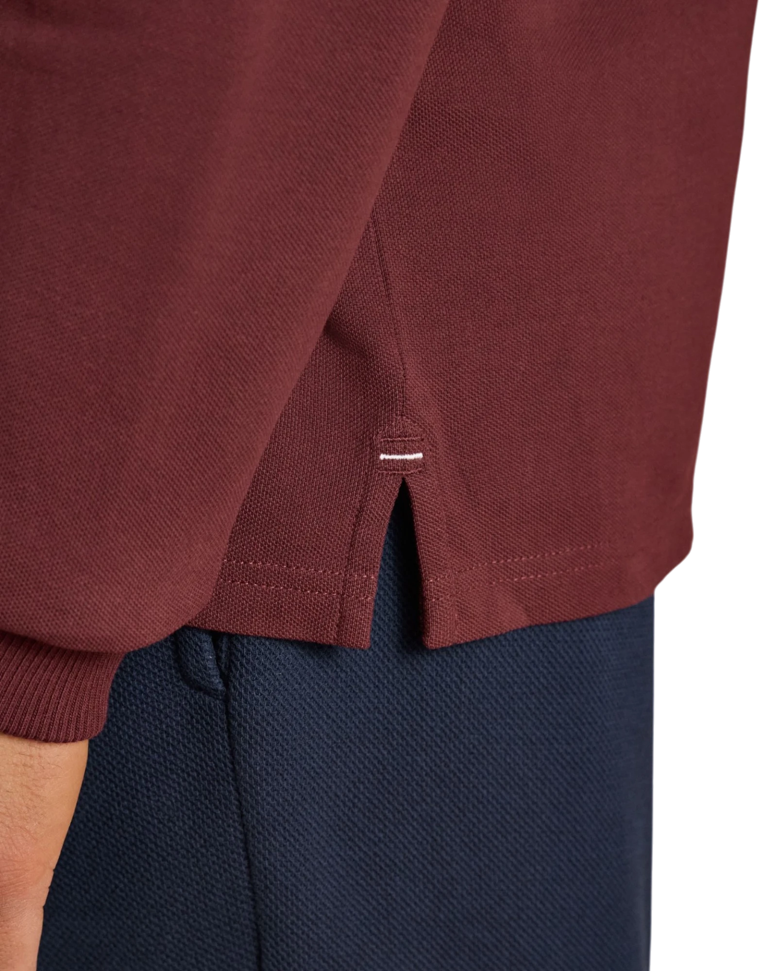 Woody Long Sleeve Polo Shirt - Burgundy