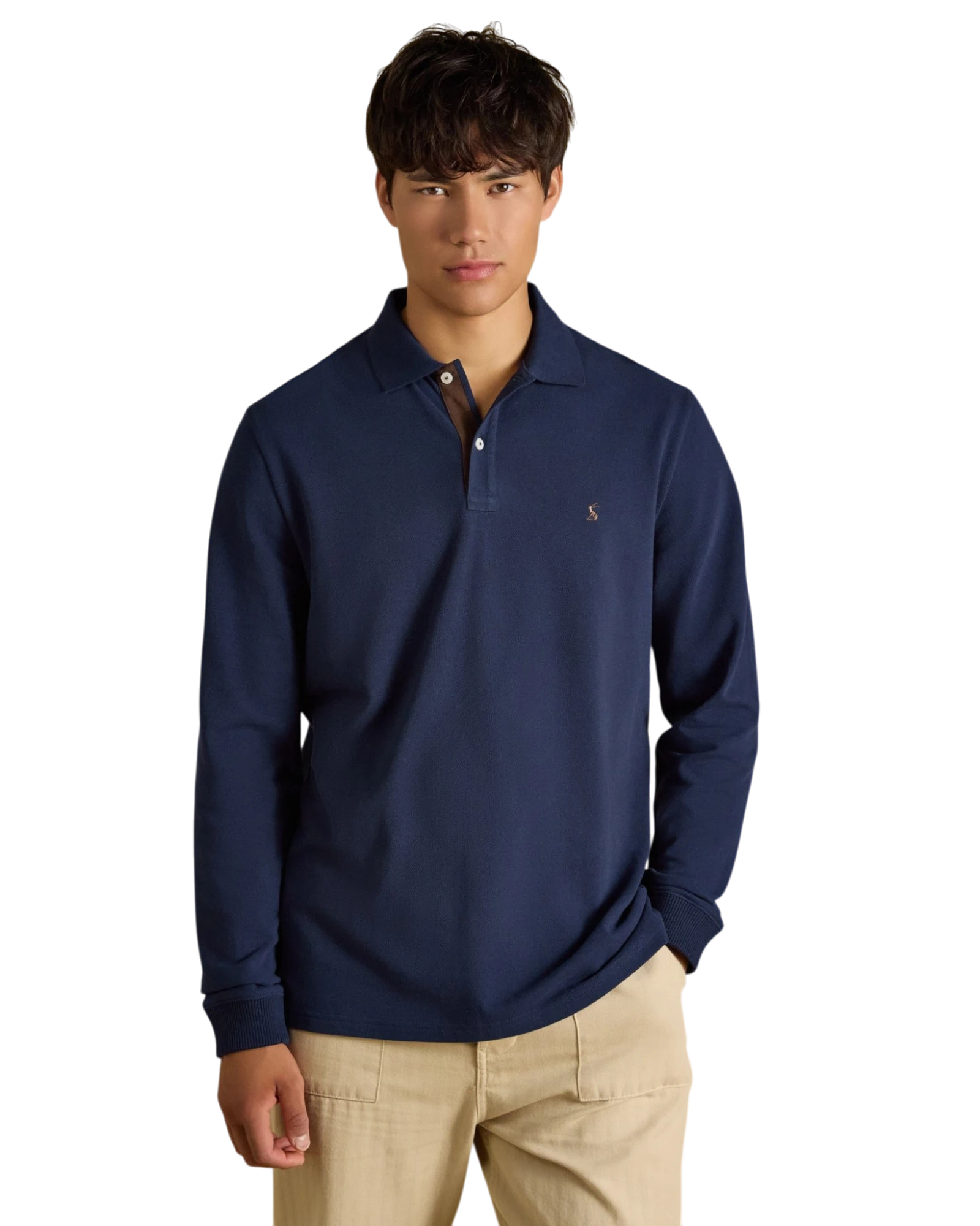 Woody Long Sleeve Polo Shirt - Navy