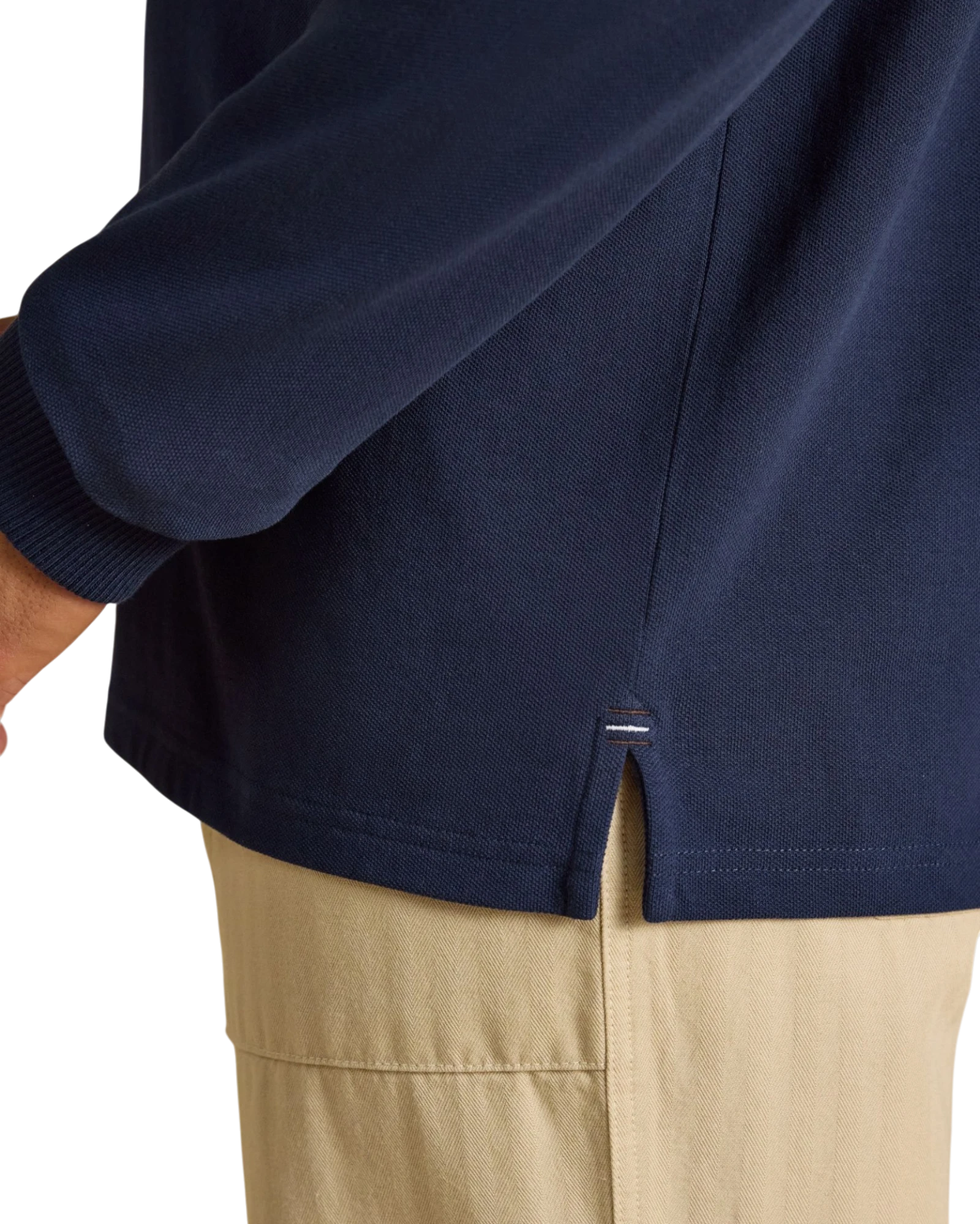 Woody Long Sleeve Polo Shirt - Navy