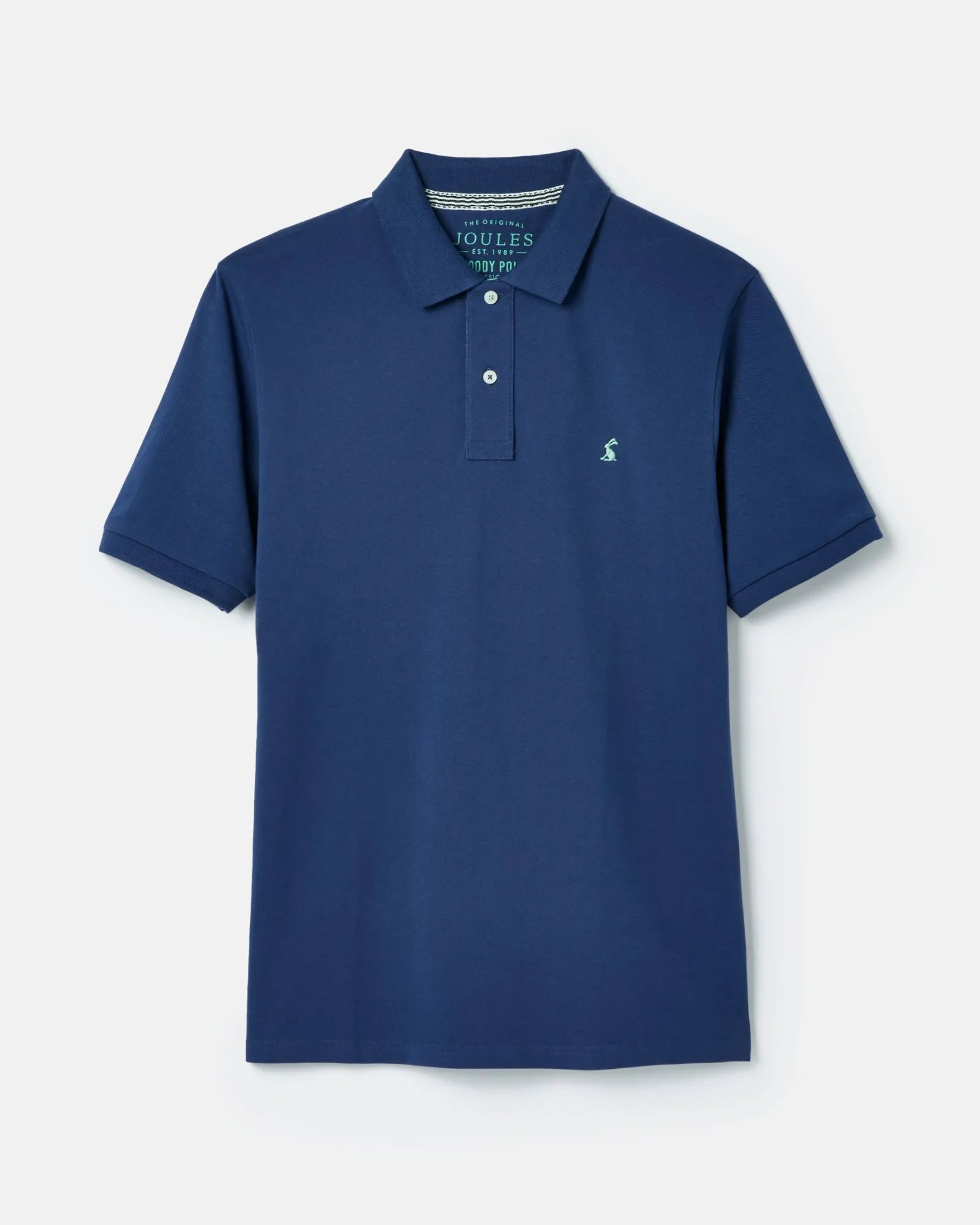 Woody Deep Blue Cotton Polo Shirt
