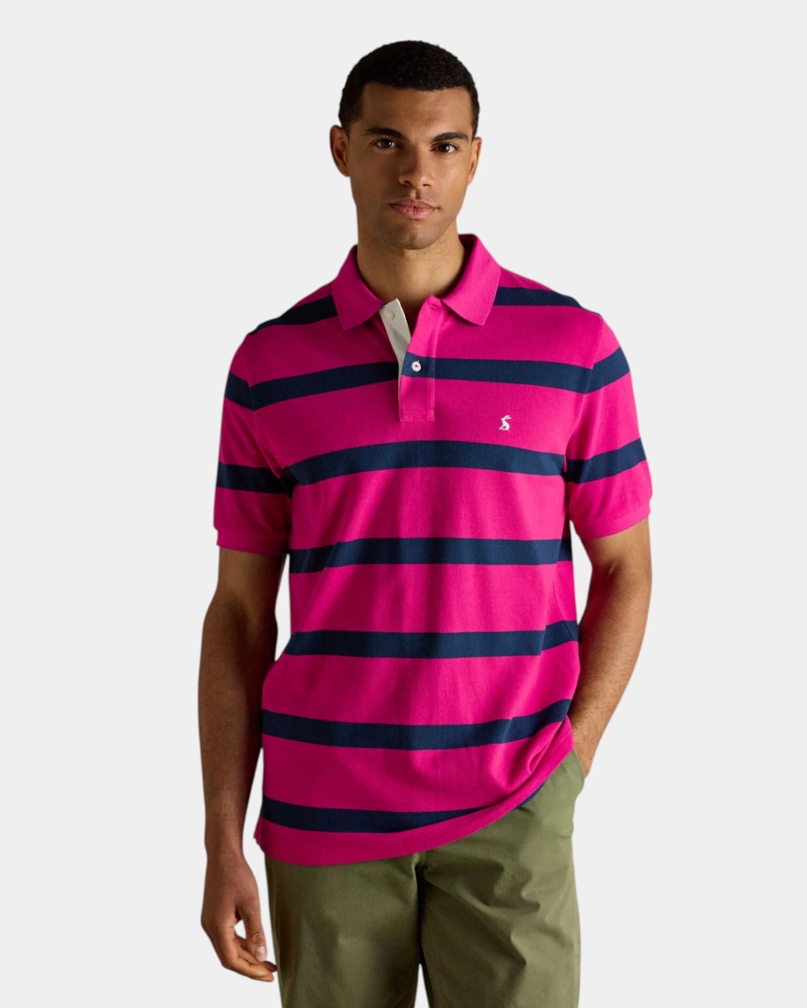 Woody Stripe Polo - Pink/Blue