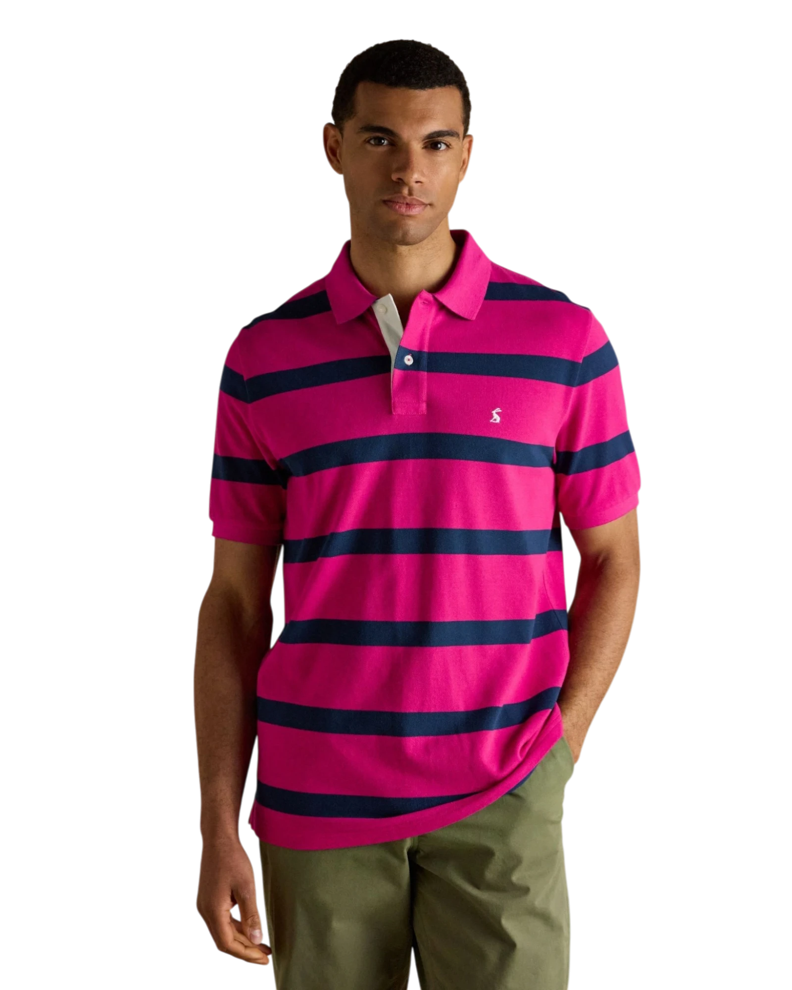 Woody Stripe Polo - Pink/Blue