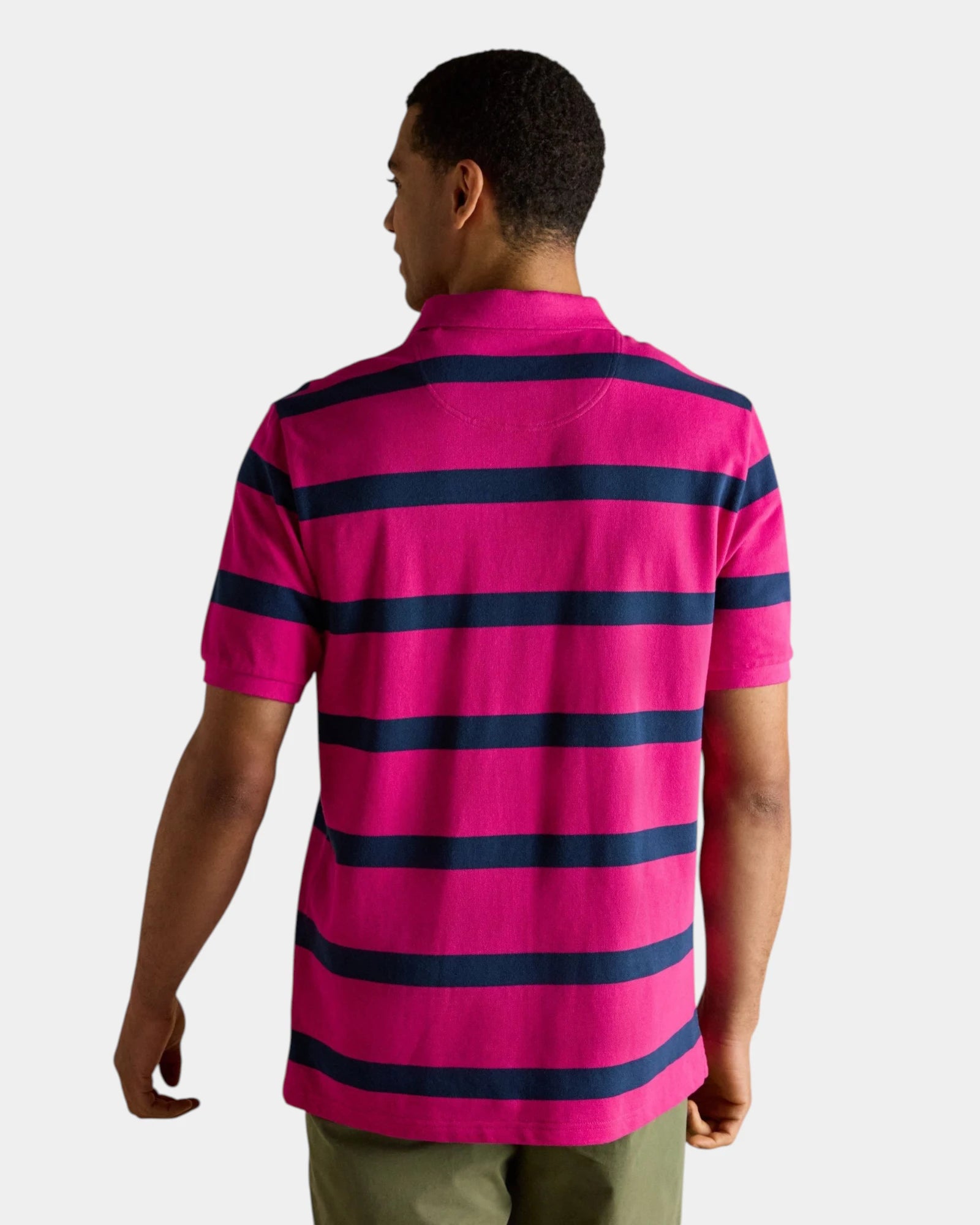 Woody Stripe Polo - Pink/Blue