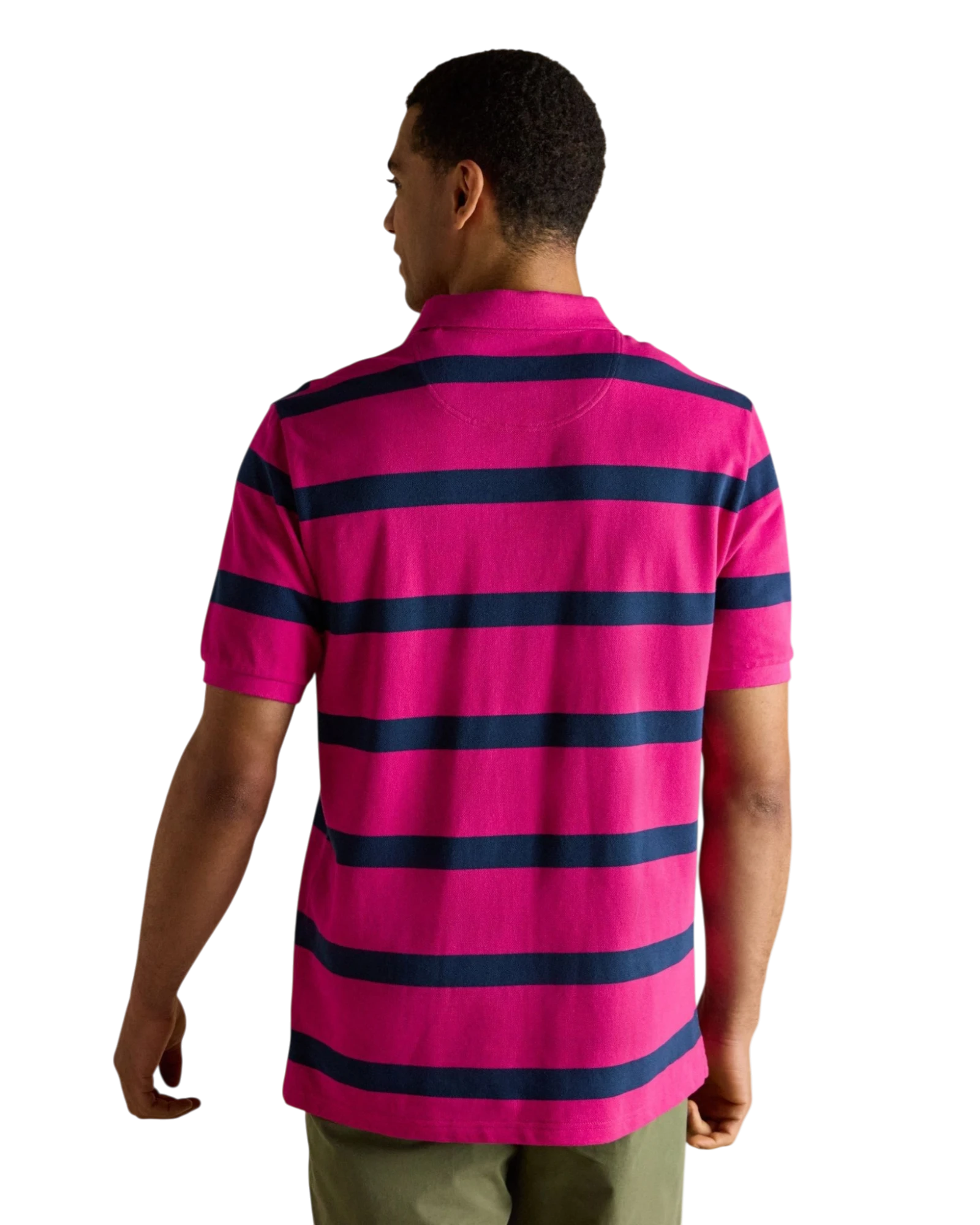 Woody Stripe Polo - Pink/Blue