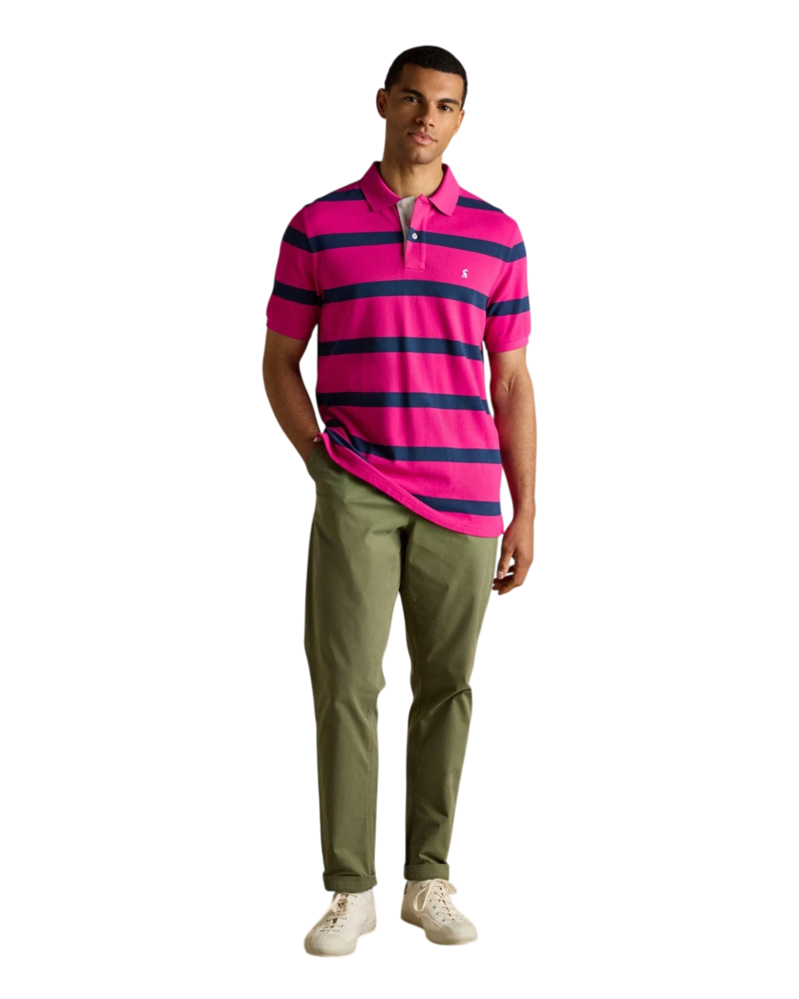 Woody Stripe Polo - Pink/Blue