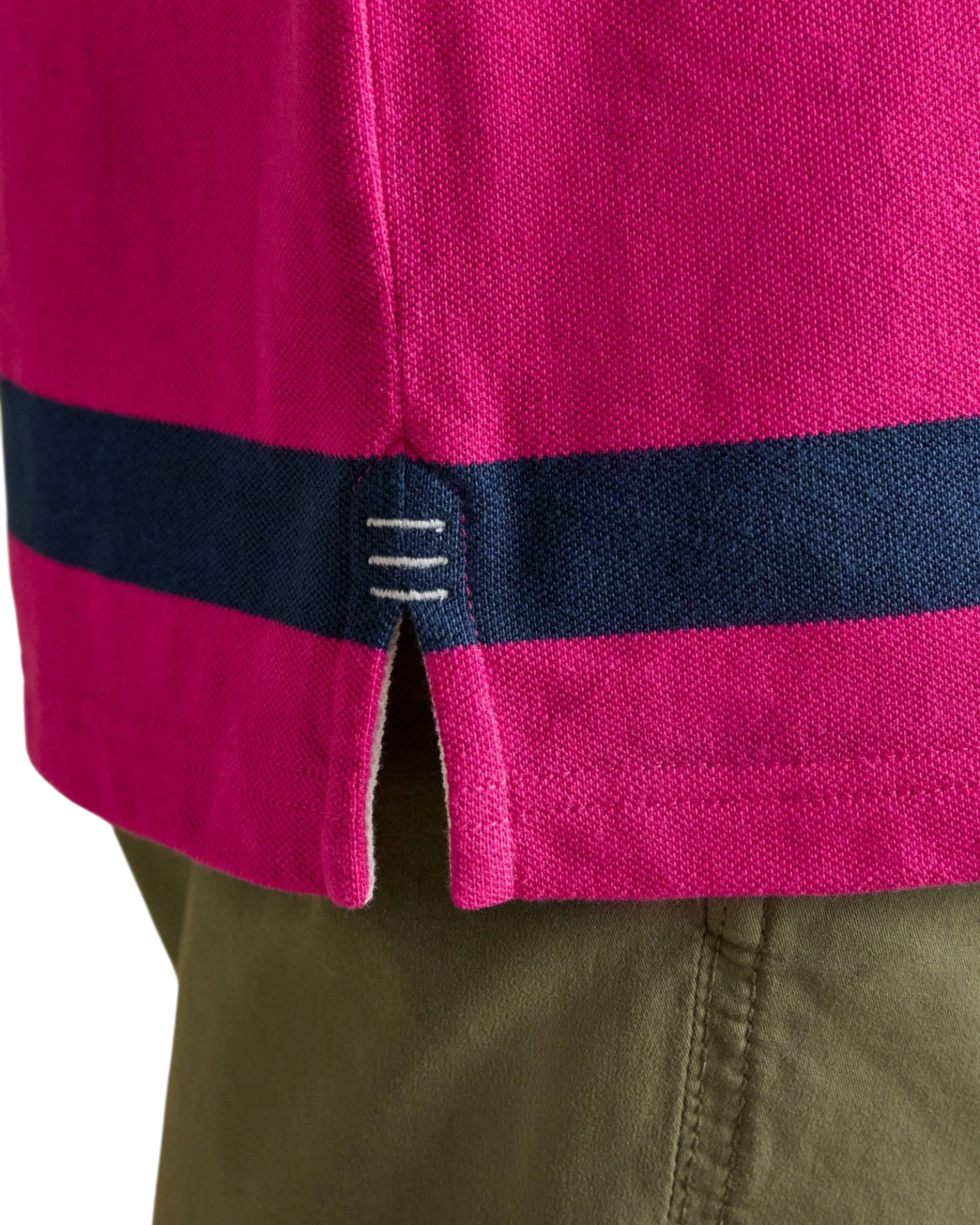 Woody Stripe Polo - Pink/Blue