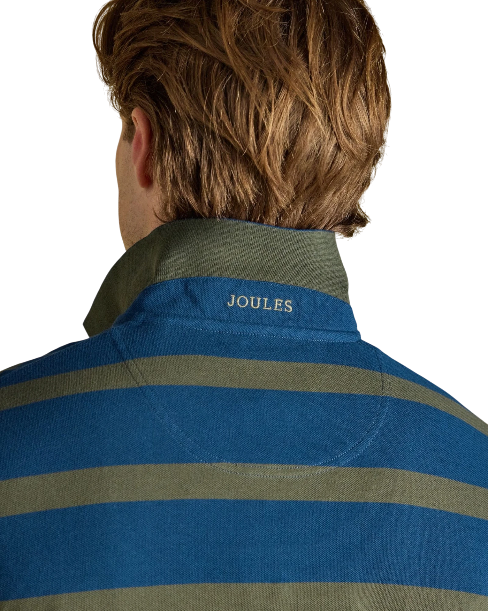 Woody Striped Polo Shirt - Navy/Khaki