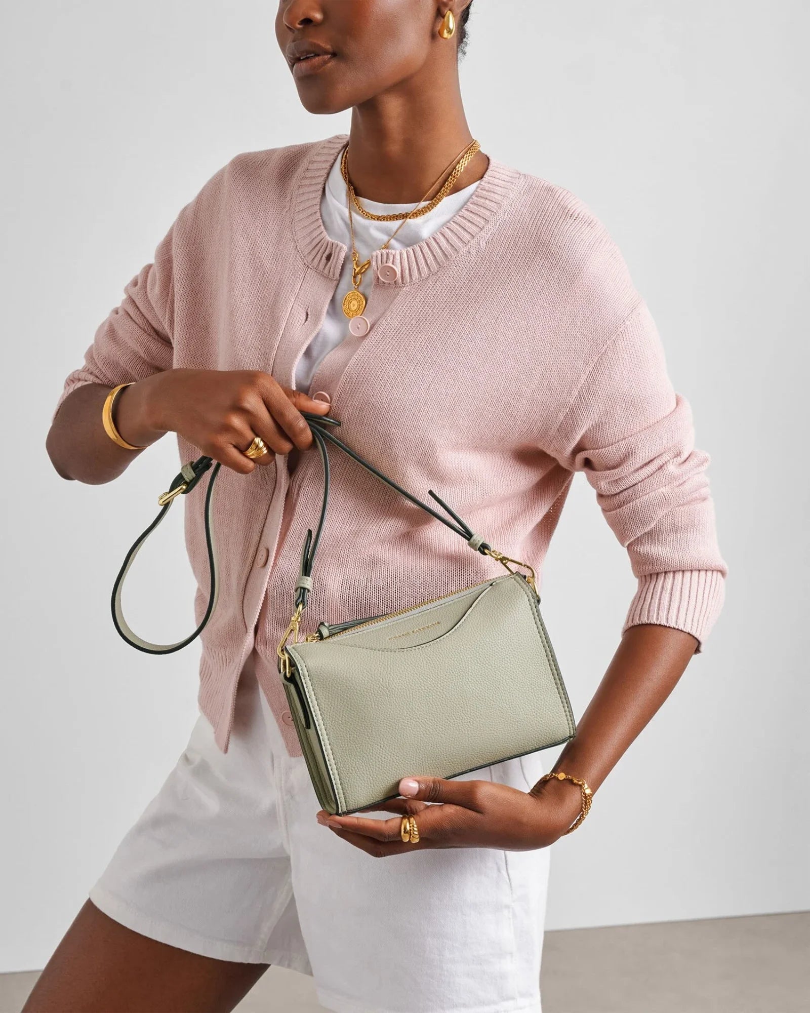 Alba Crossbody Bag - Green Mist