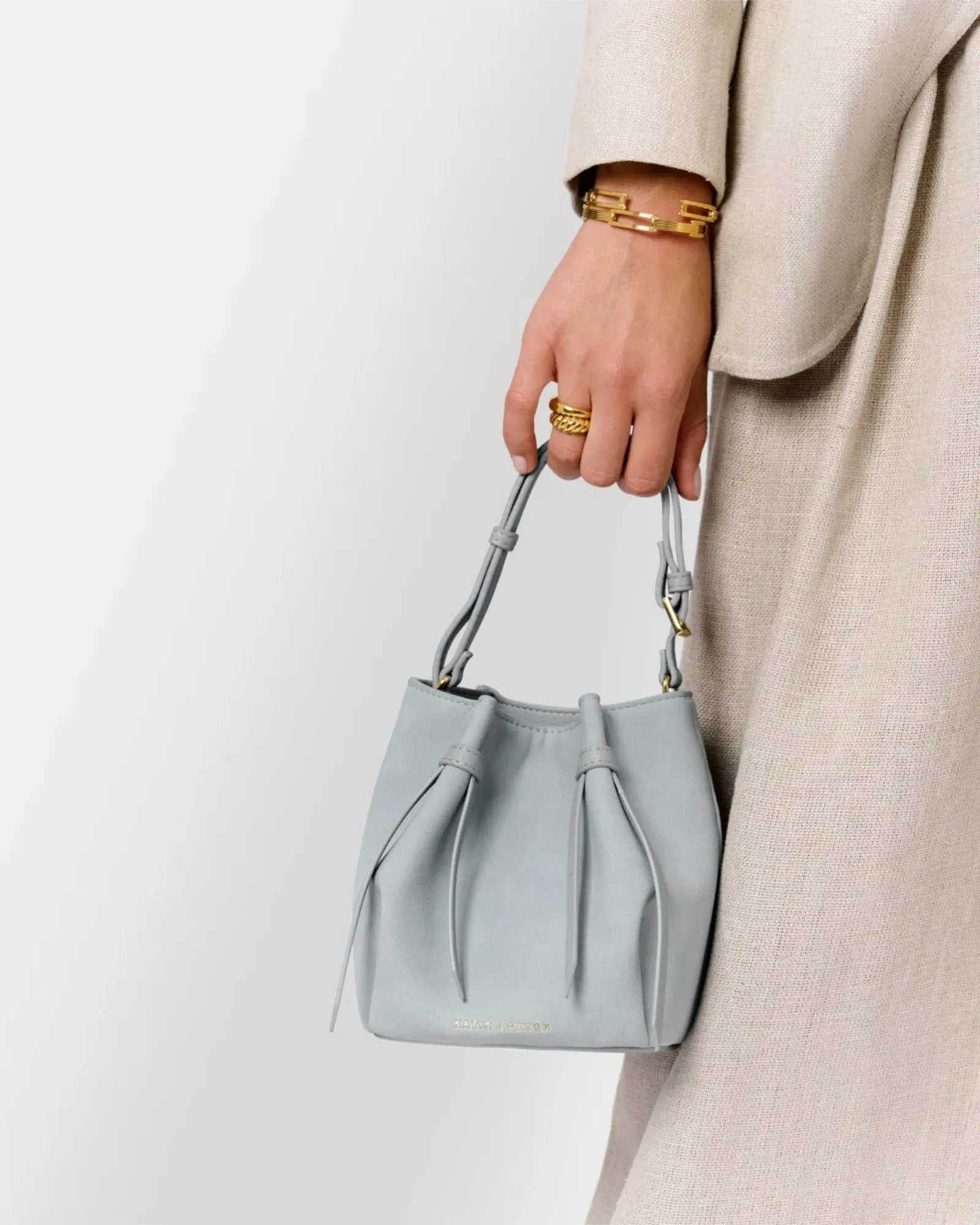 Celina Mini Bucket Bag - Blue Mist