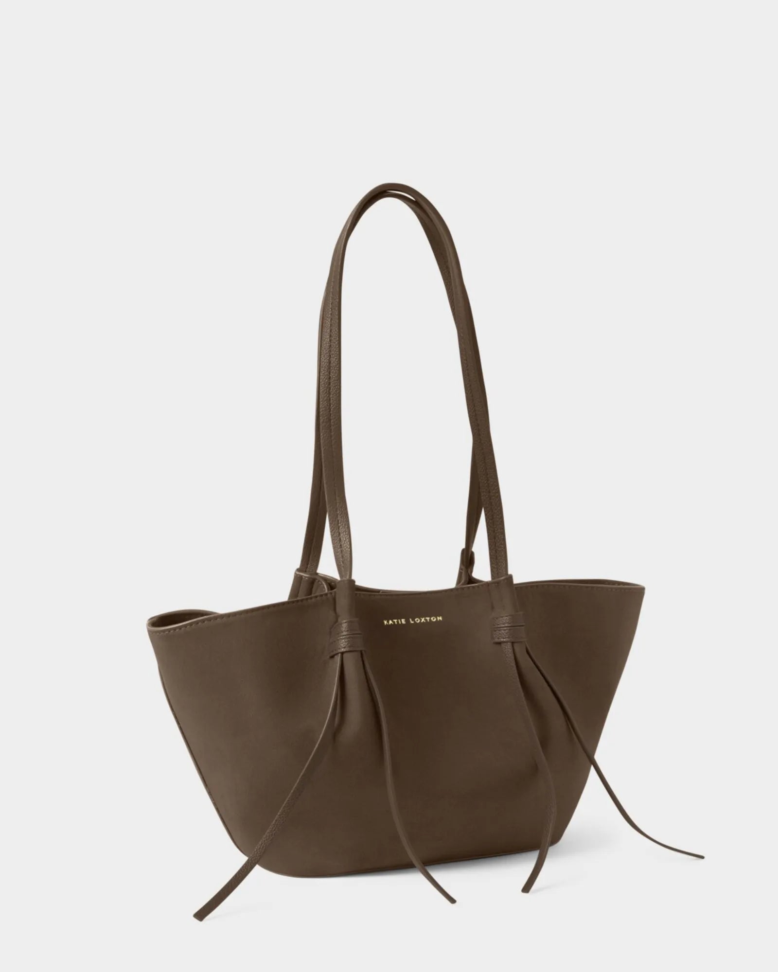 Celina Small Suedette Tote Bag - Chocolate