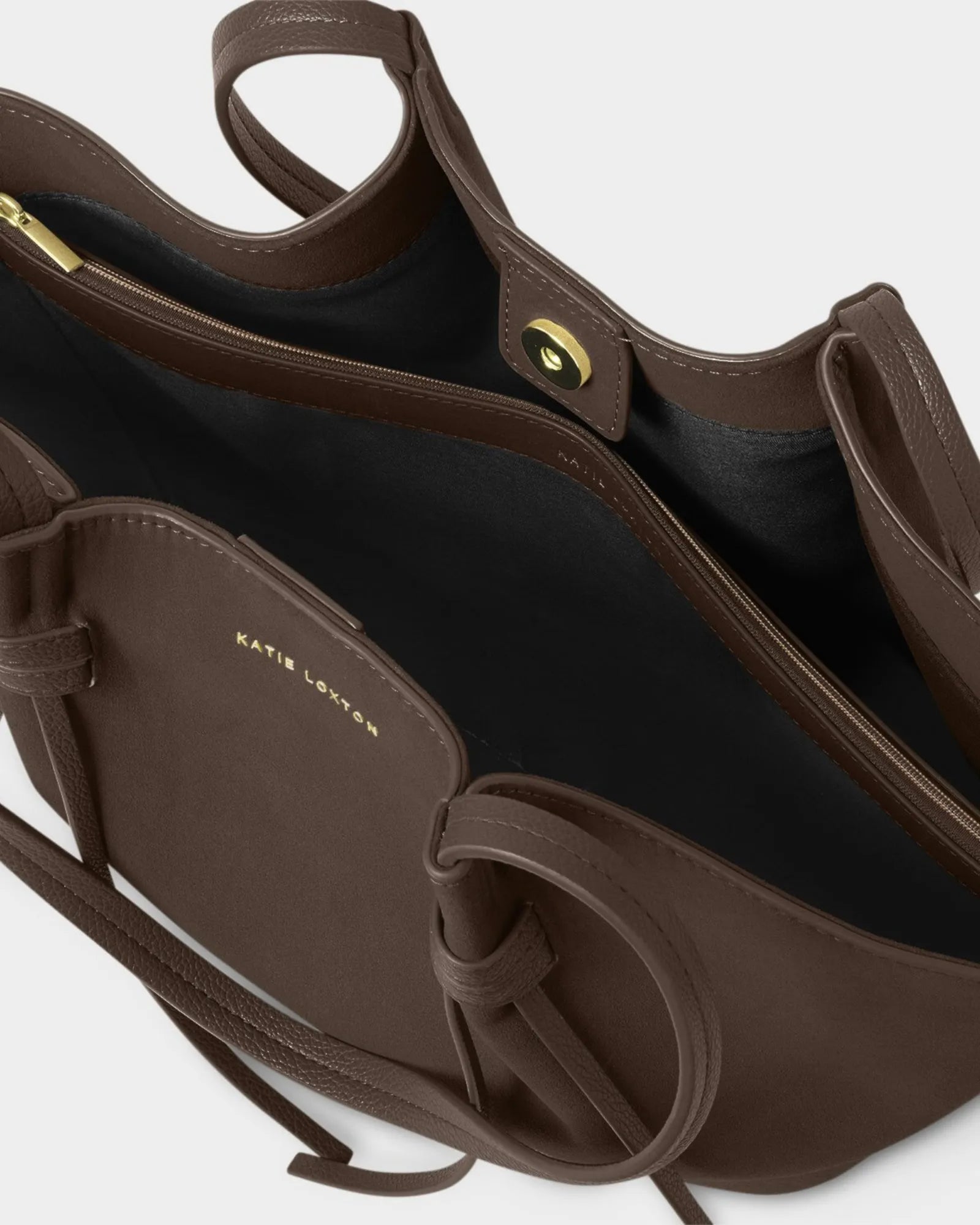 Celina Small Suedette Tote Bag - Chocolate