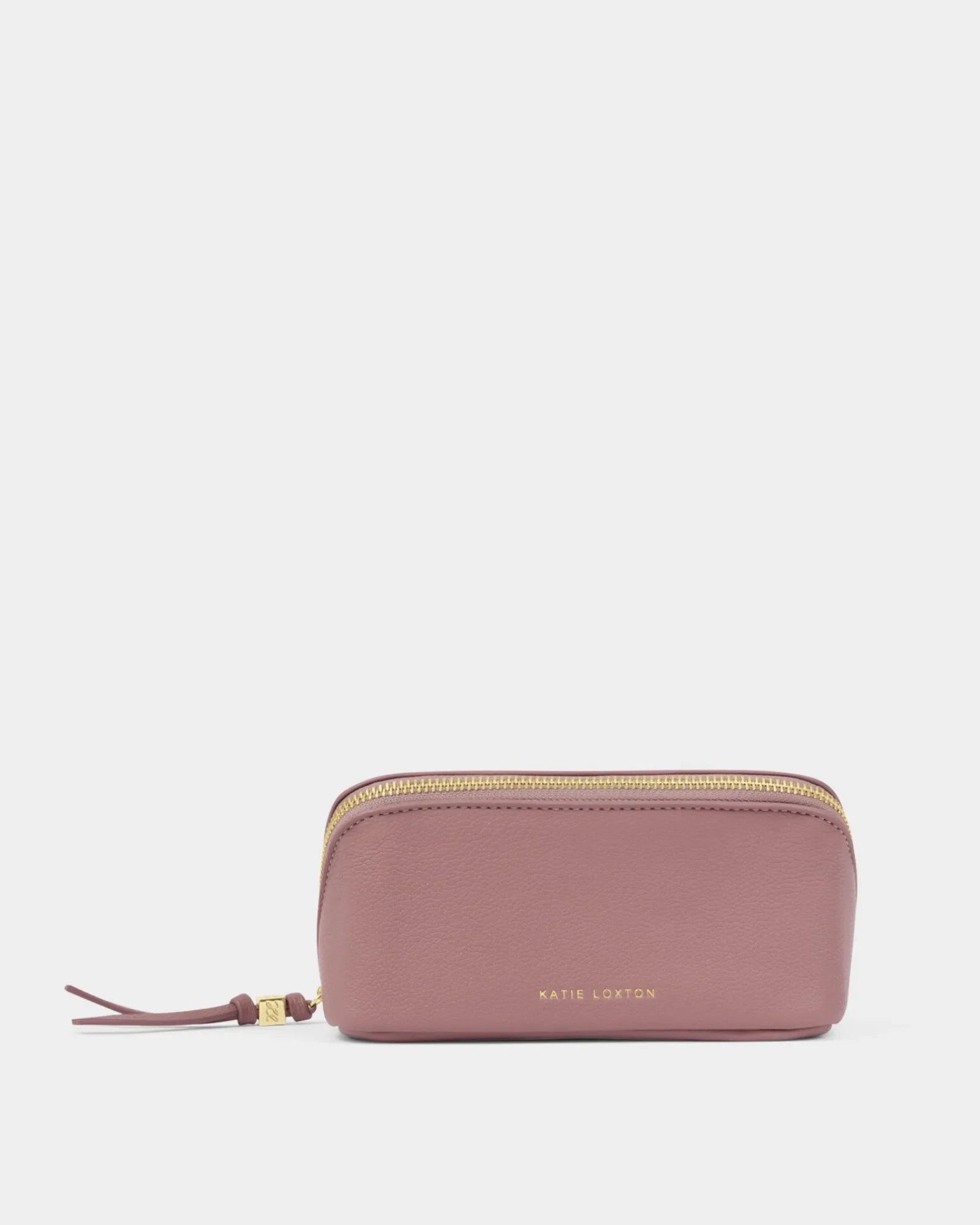 Fold-Out Mirror Makeup Bag - Deep Rose