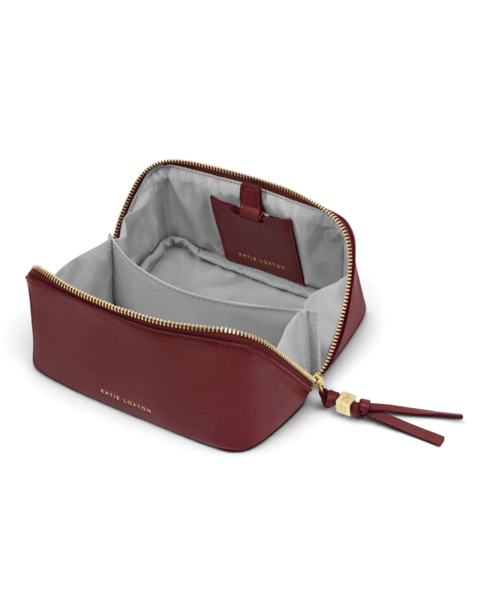 Fold Out Mirror Makeup Bag - Cherry