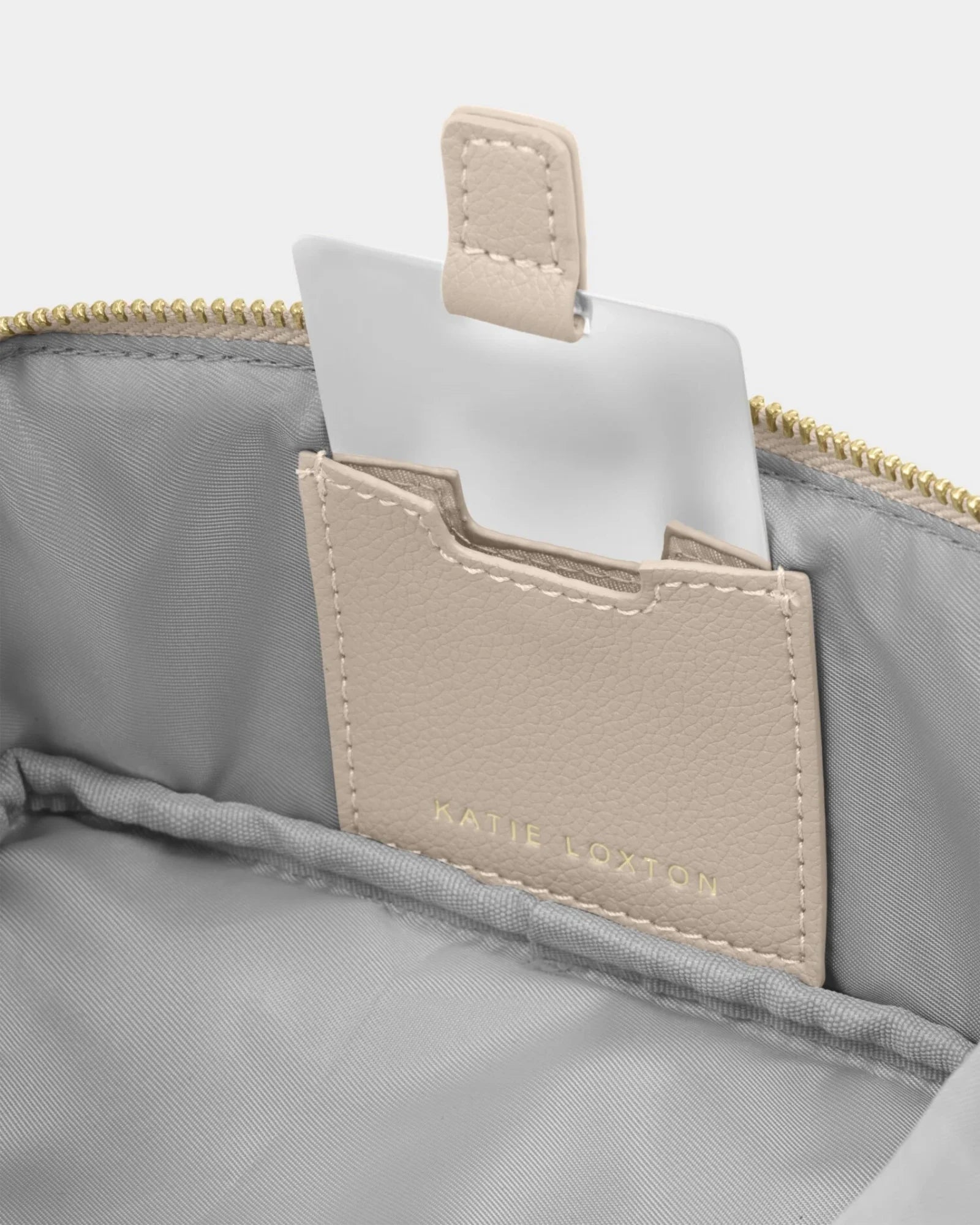 Fold-Out Mirror Makeup Bag - Oyster