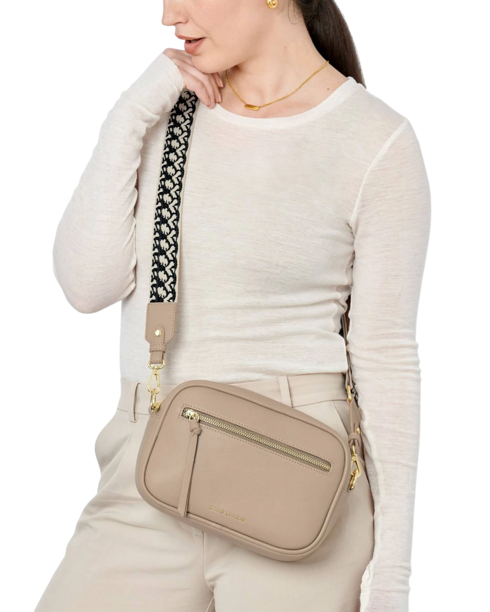 Hallie Crossbody Bag Light Taupe