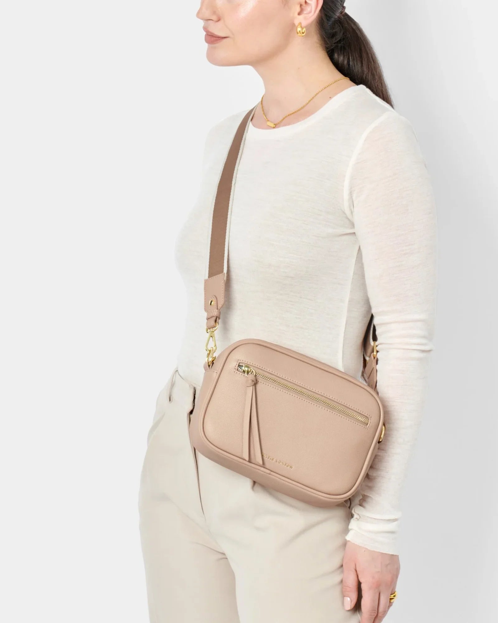 Hallie Crossbody Bag - Nude Pink
