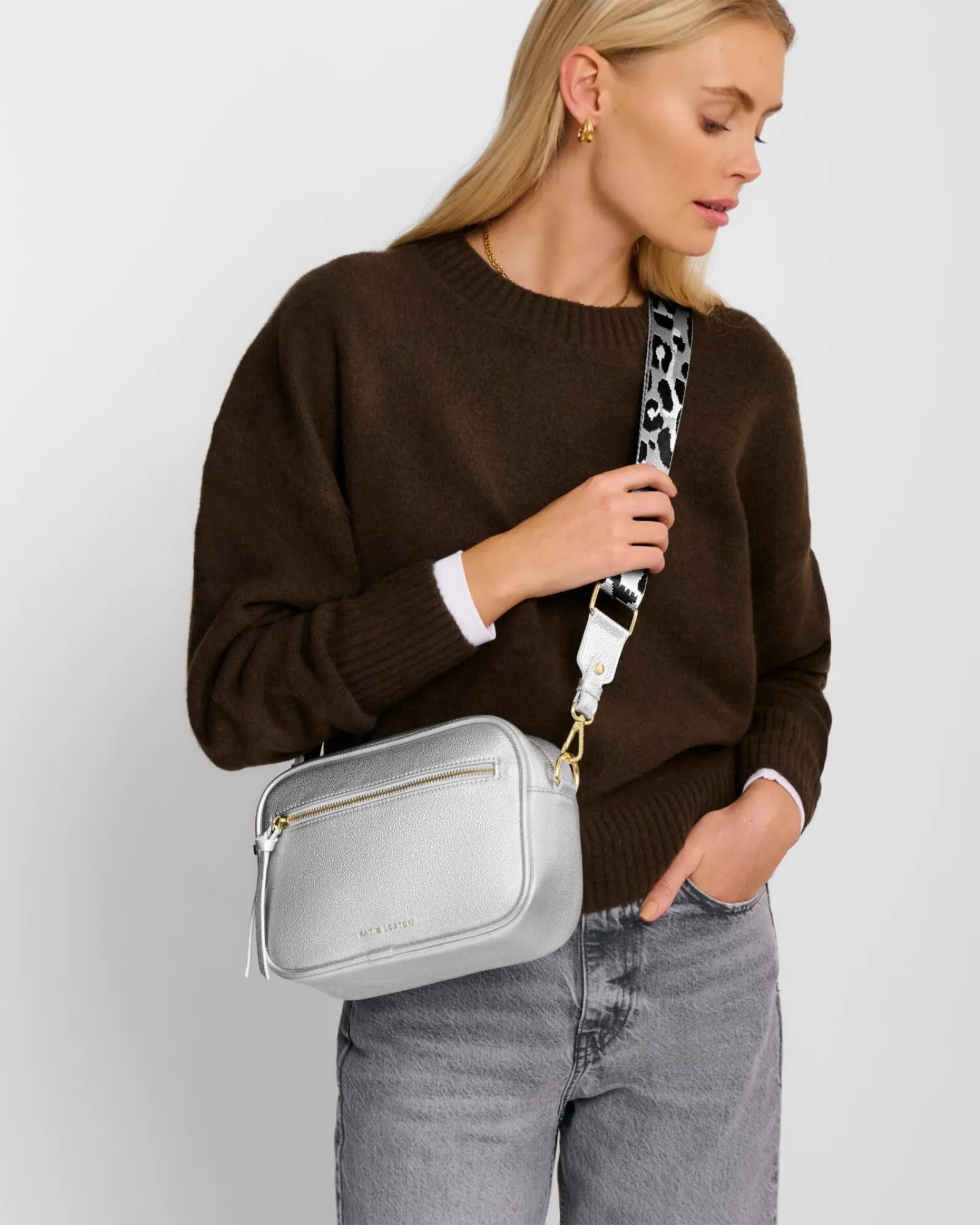 Hallie Crossbody Bag - Silver
