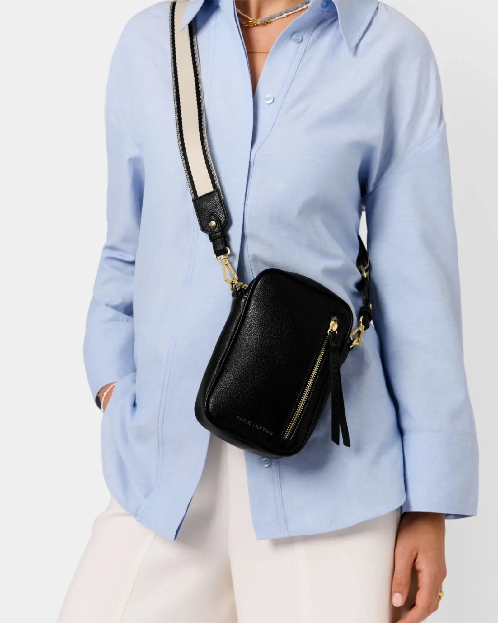 Hallie Small Crossbody Bag - Black