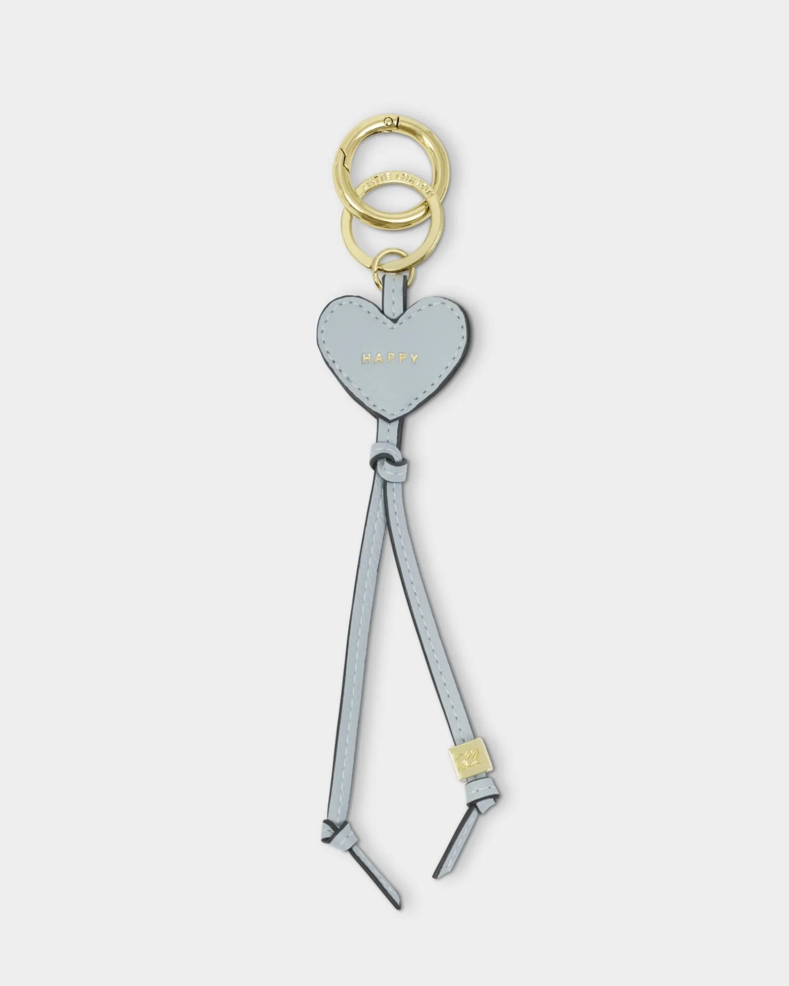 Heart Bag Charm Keyring - Happy