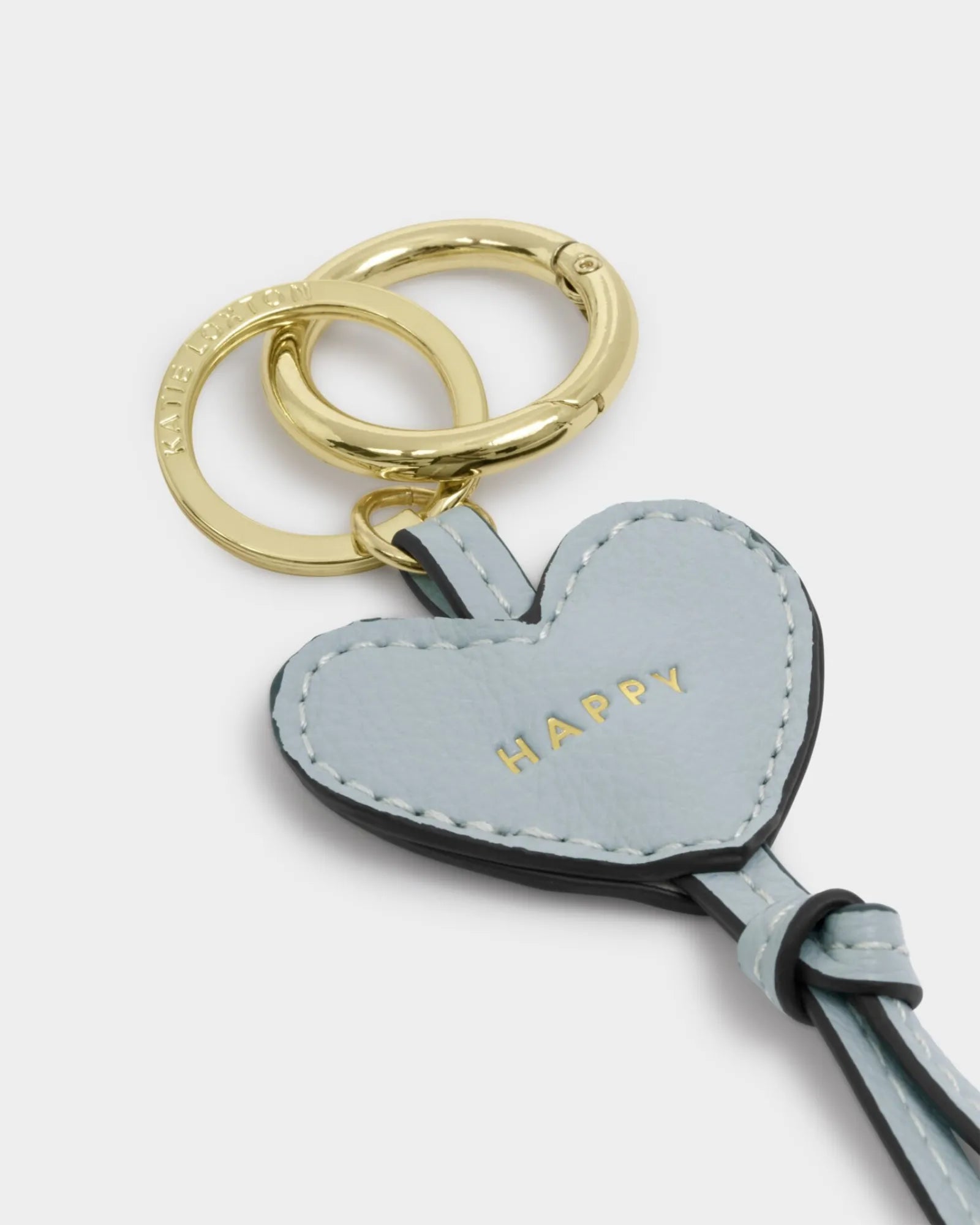 Heart Bag Charm Keyring - Happy