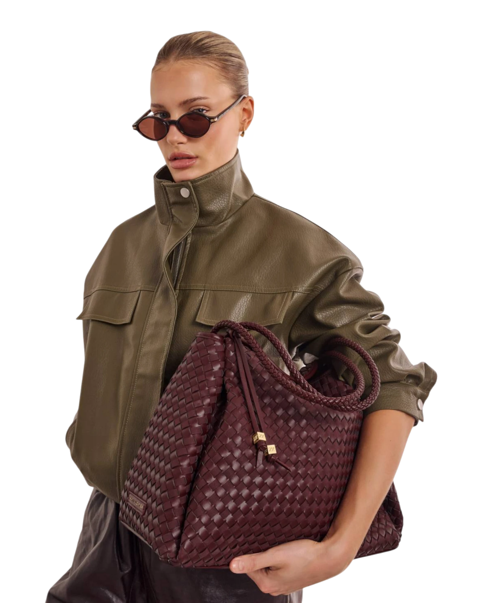 Nova Large Shoulder Bag - Cherry