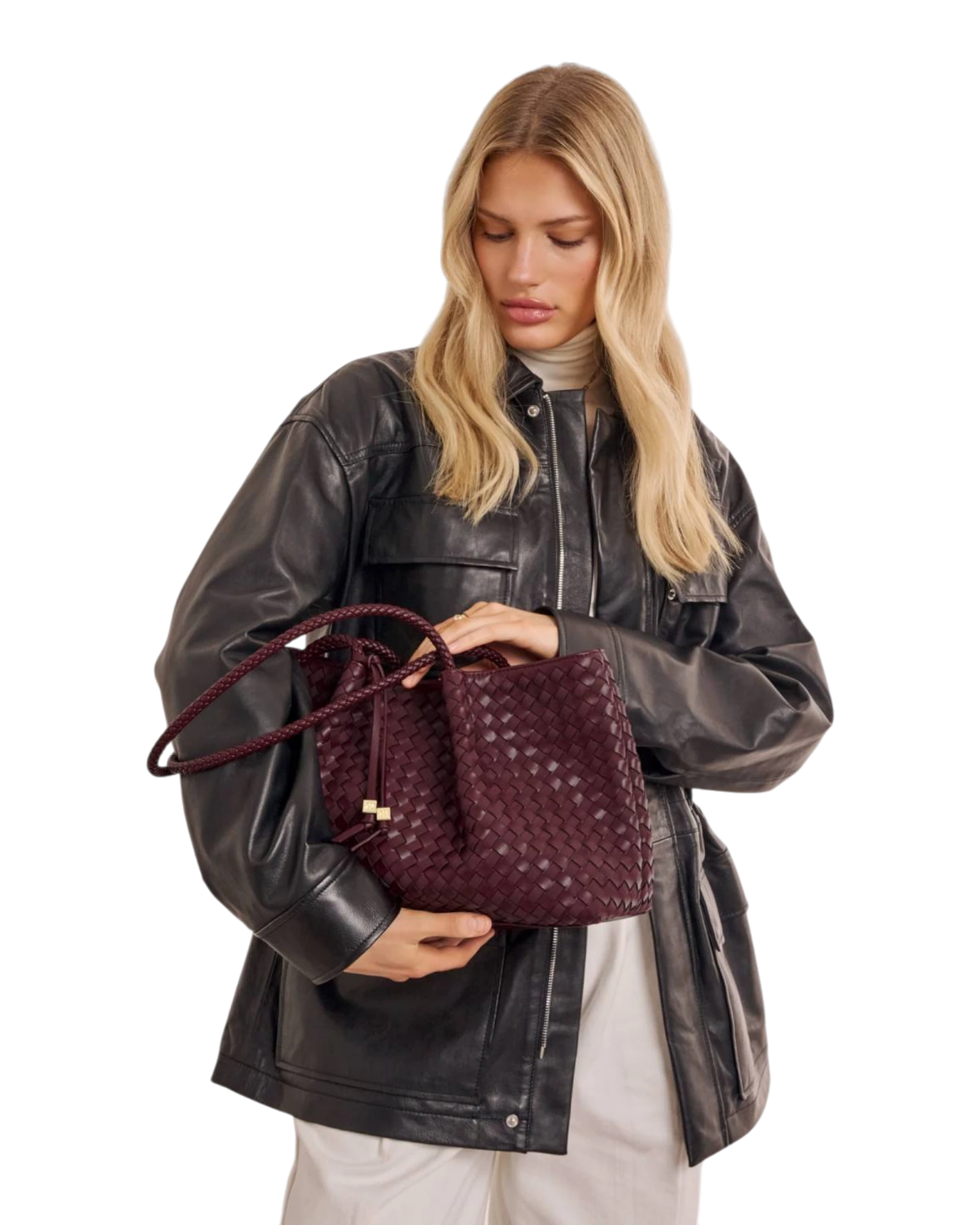 Nova Small Shoulder Tote - Cherry