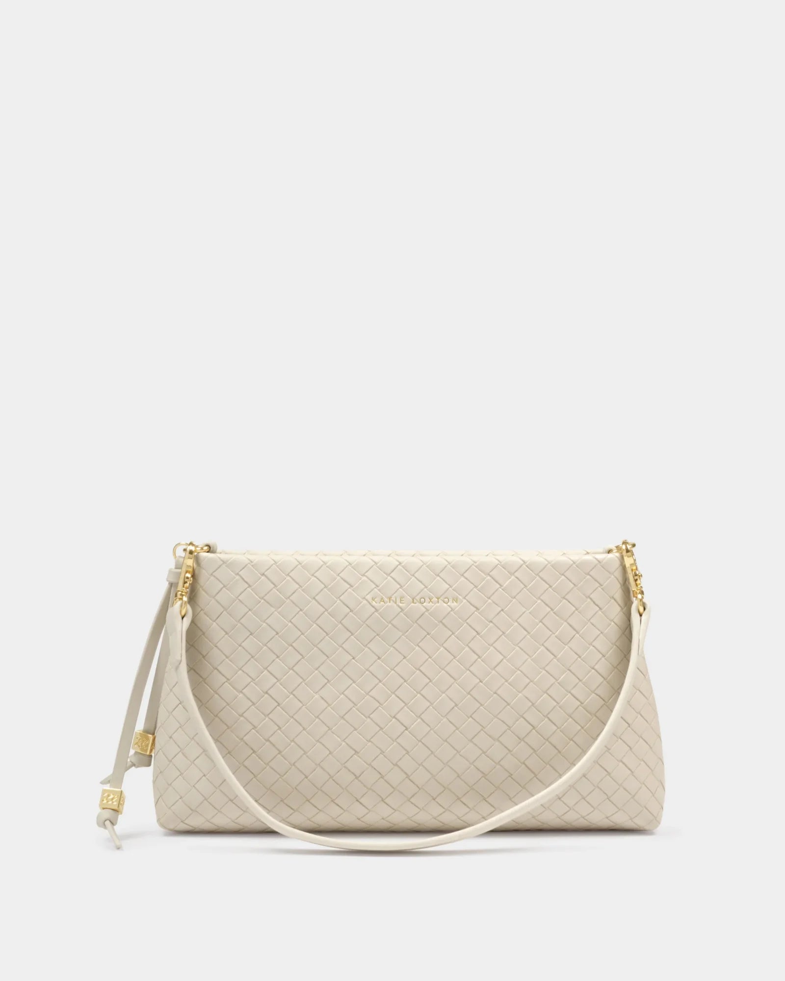 Nova Woven Texture Clutch - Oyster