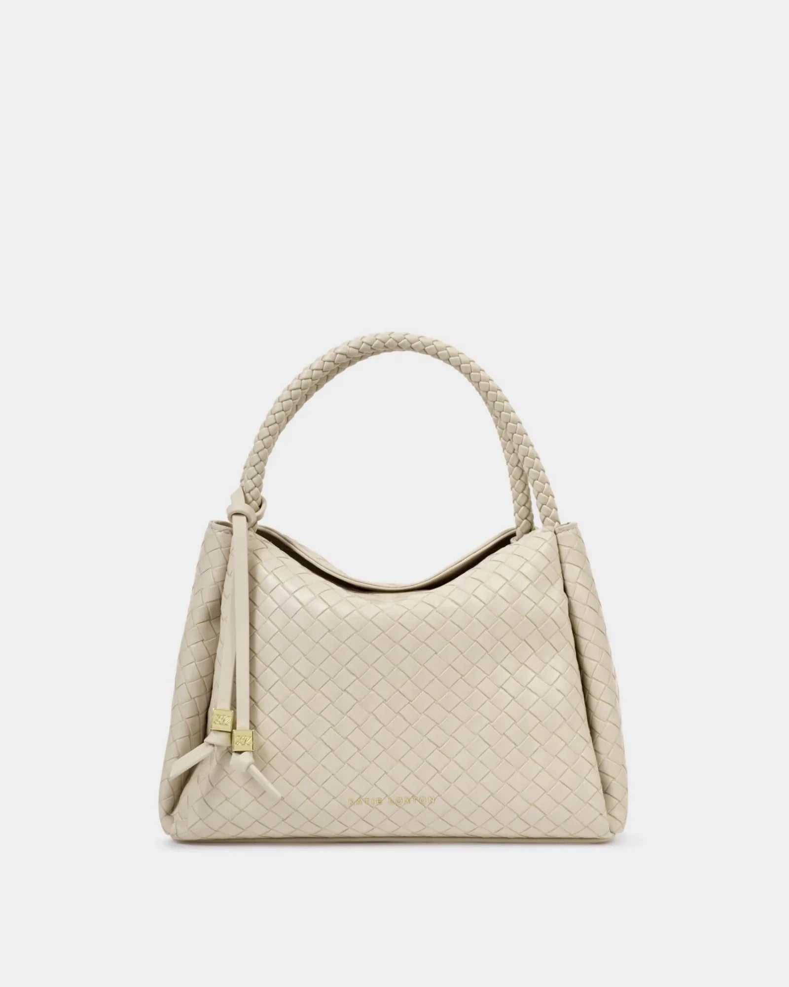 Nova Woven Texture Top Handle Bag - Off White