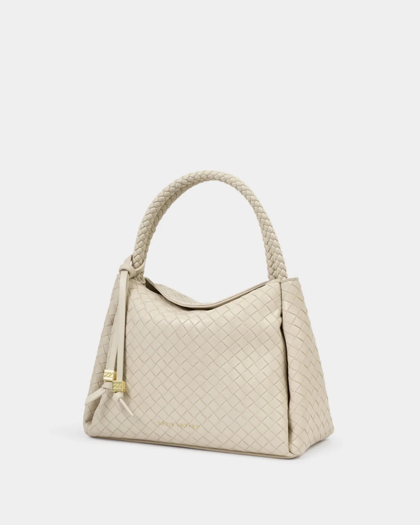 Nova Woven Texture Top Handle Bag - Off White