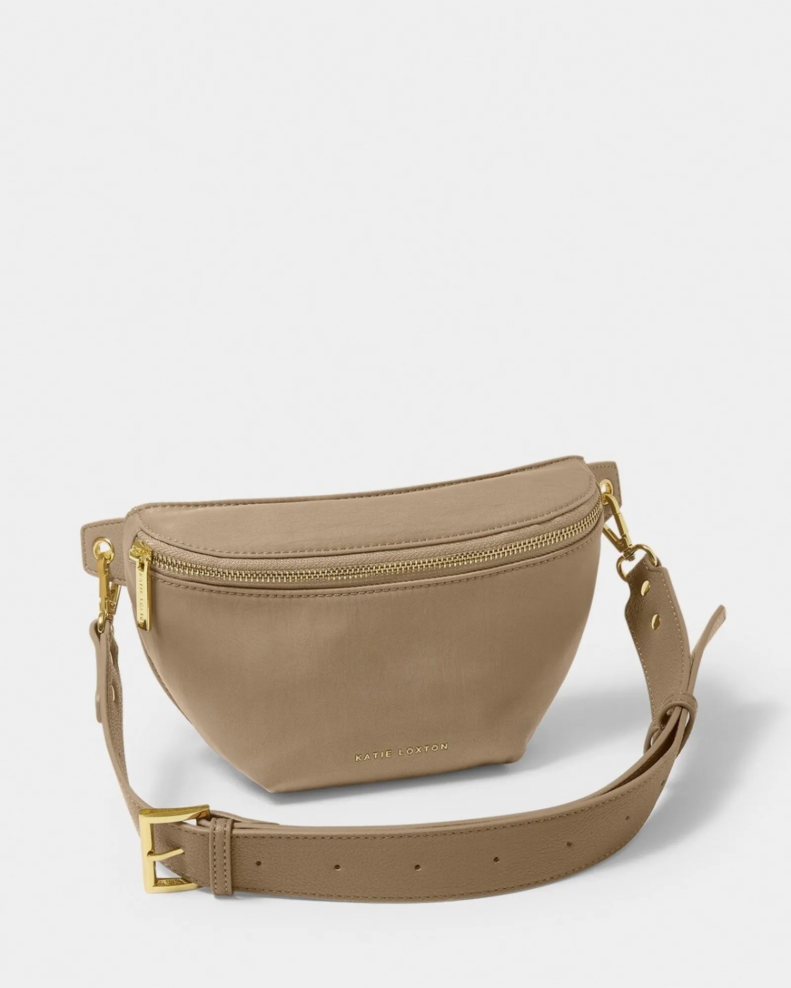Nylon-Luxe Belt Bag - Taupe
