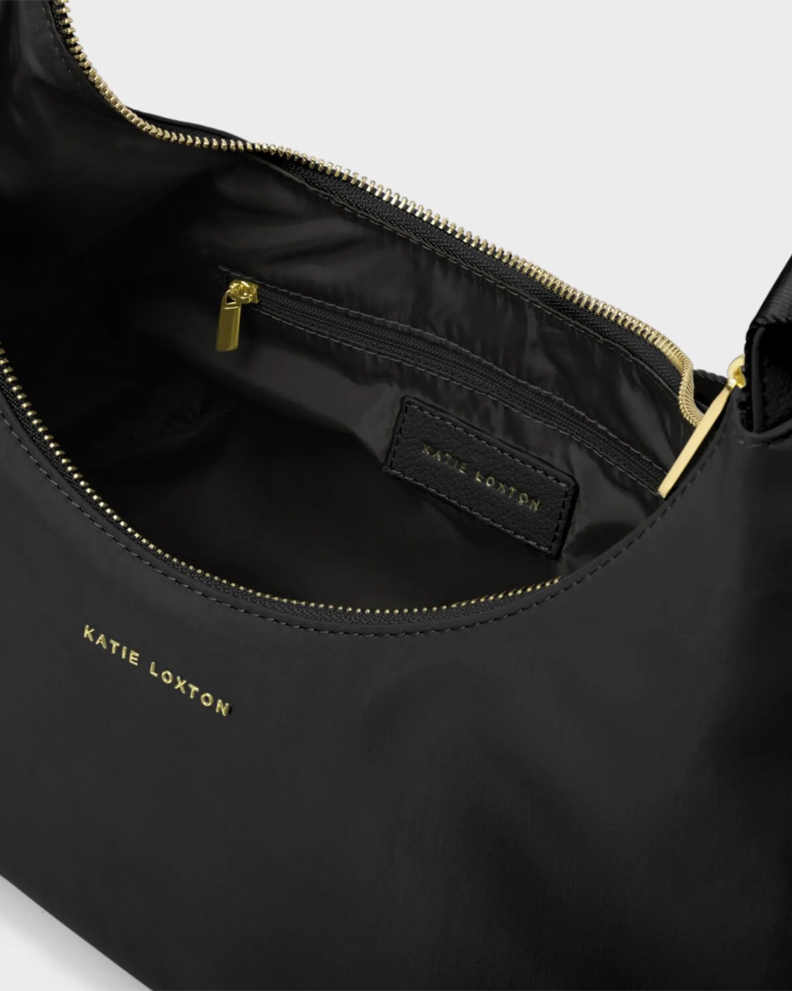 Nylon-Luxe Sling Shoulder Bag - Black