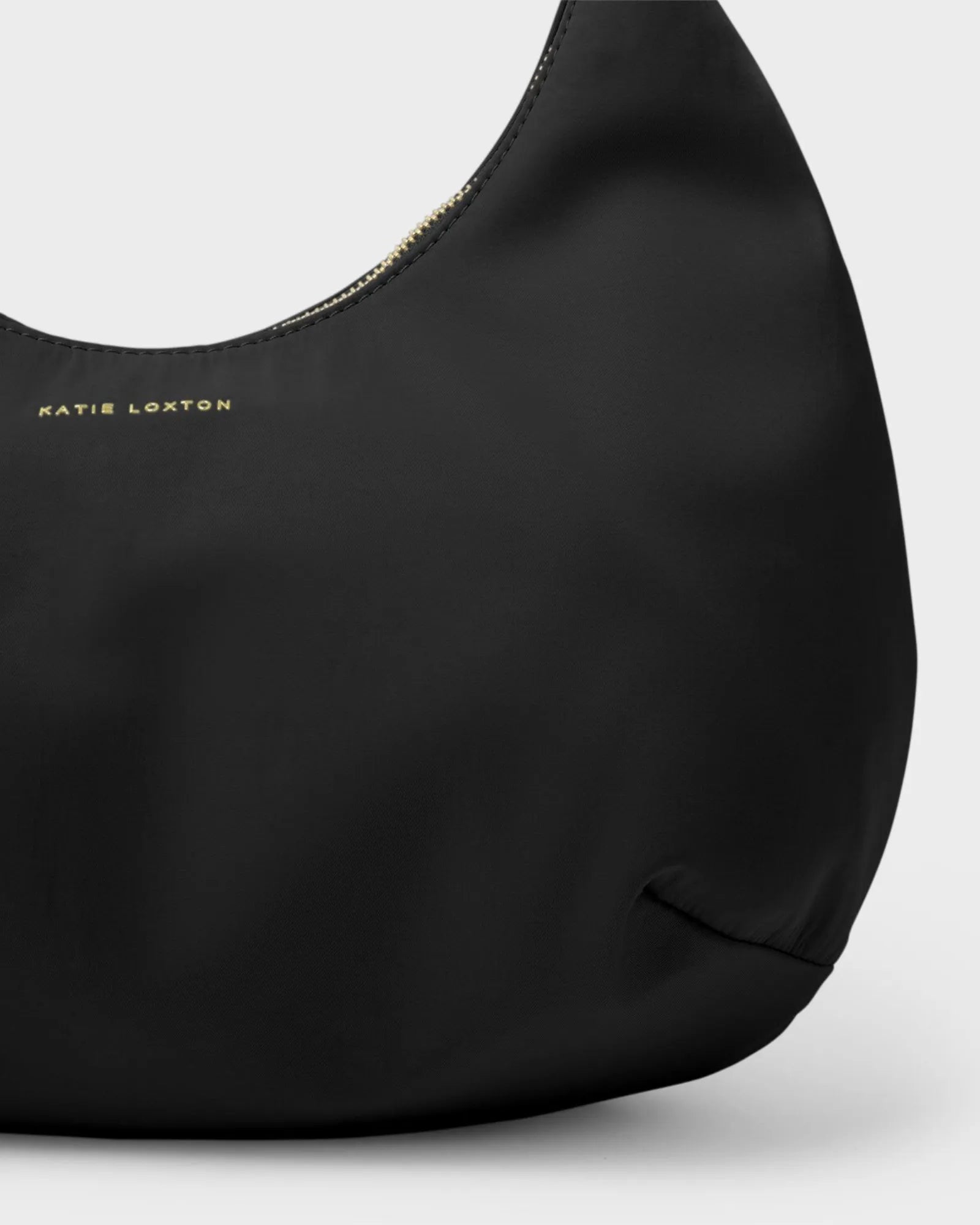 Nylon-Luxe Sling Shoulder Bag - Black