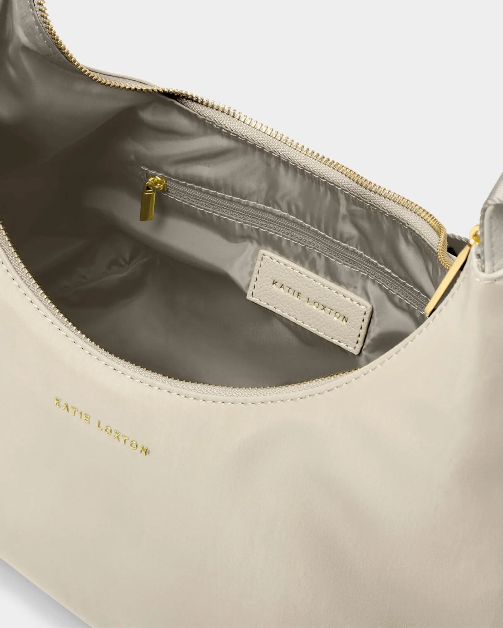 Nylon-Luxe Sling Shoulder Bag - Chalk