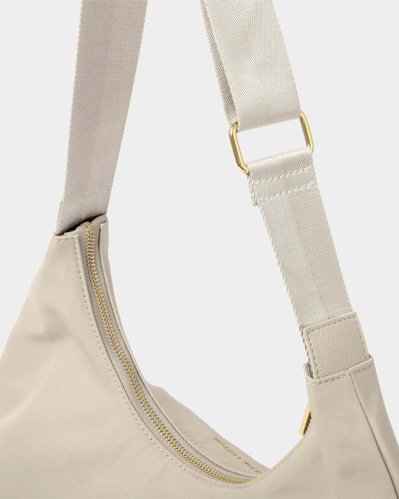 Nylon-Luxe Sling Shoulder Bag - Chalk