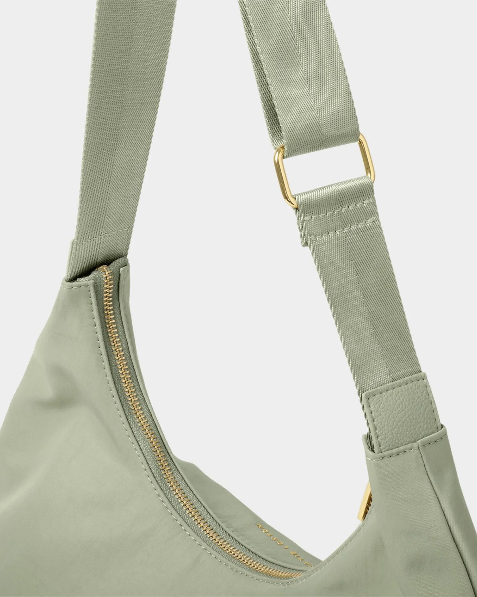 Nylon-Luxe Sling Shoulder Bag - Matcha