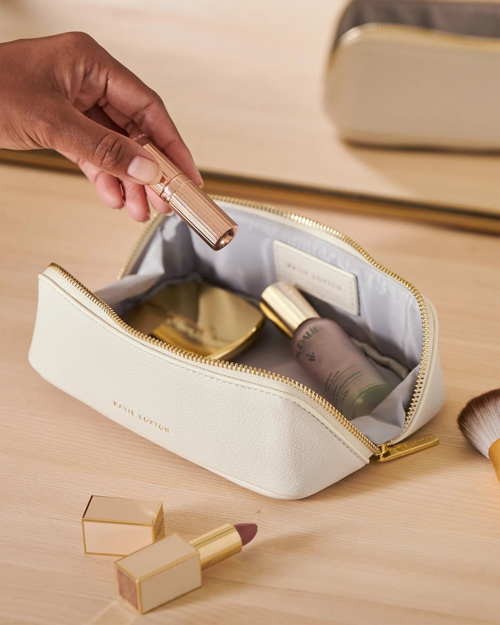 Small Make Up Bag Off White