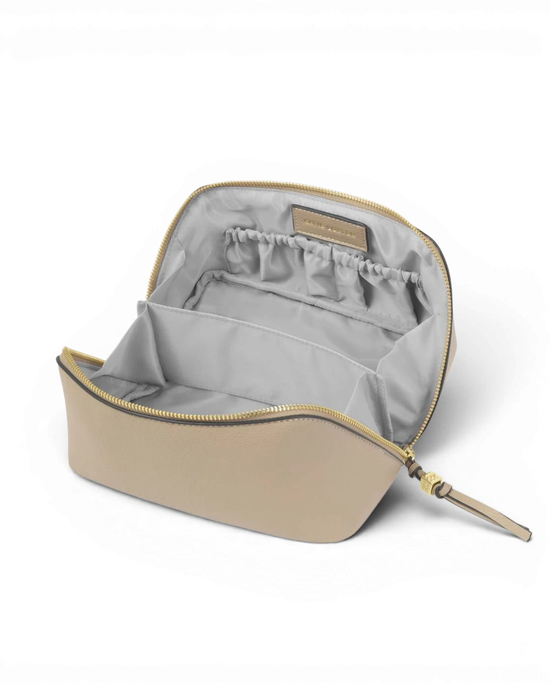 Soho Medium Makeup & Wash Bag - Light Taupe