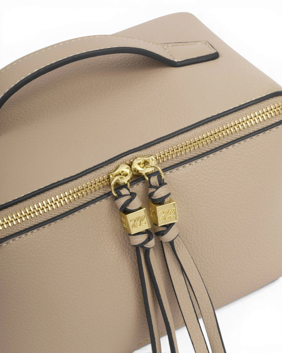 Soho Medium Makeup & Wash Bag - Light Taupe