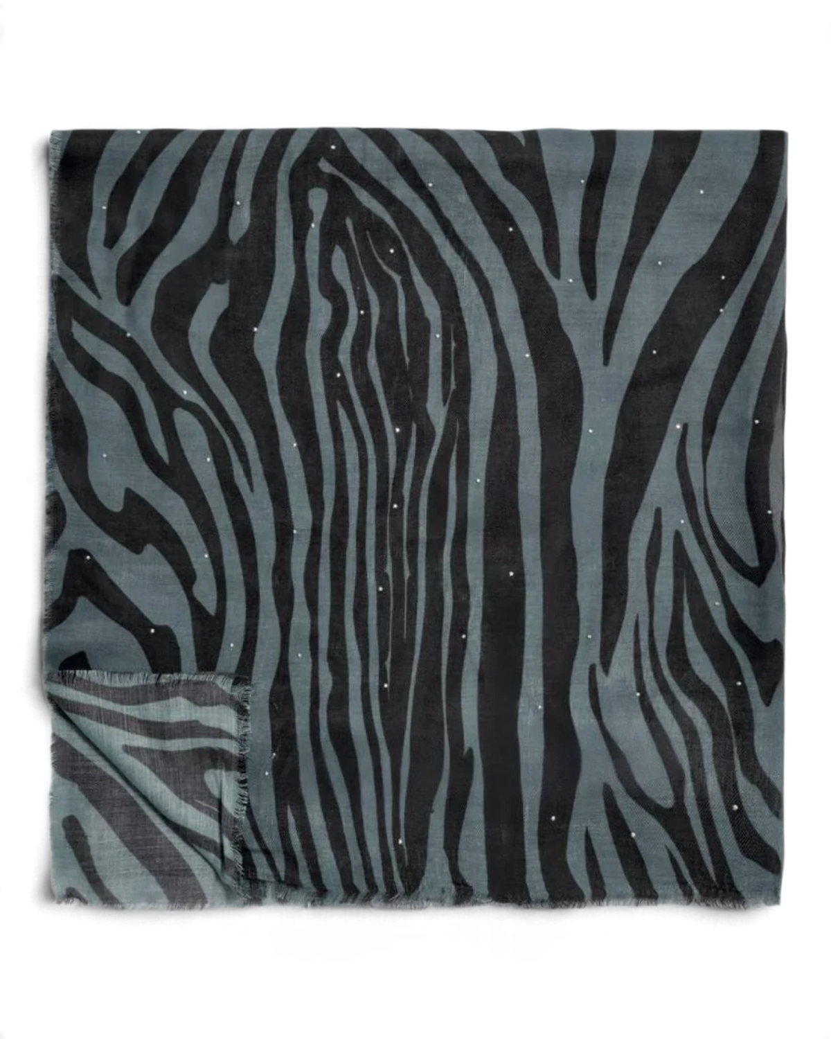 Zebra Stripe Printed Studded Scarf
