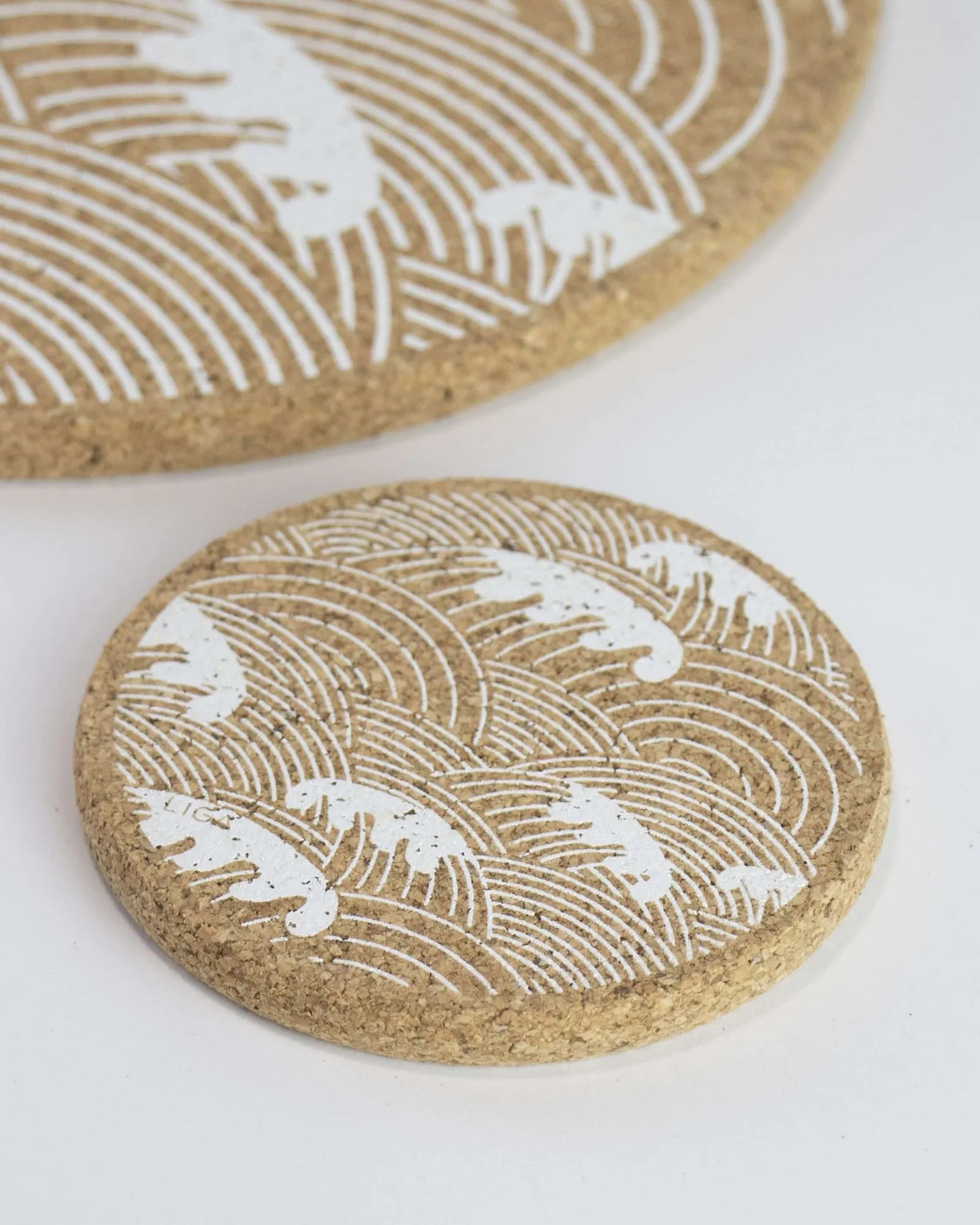 Cork Coaster Set - Wave