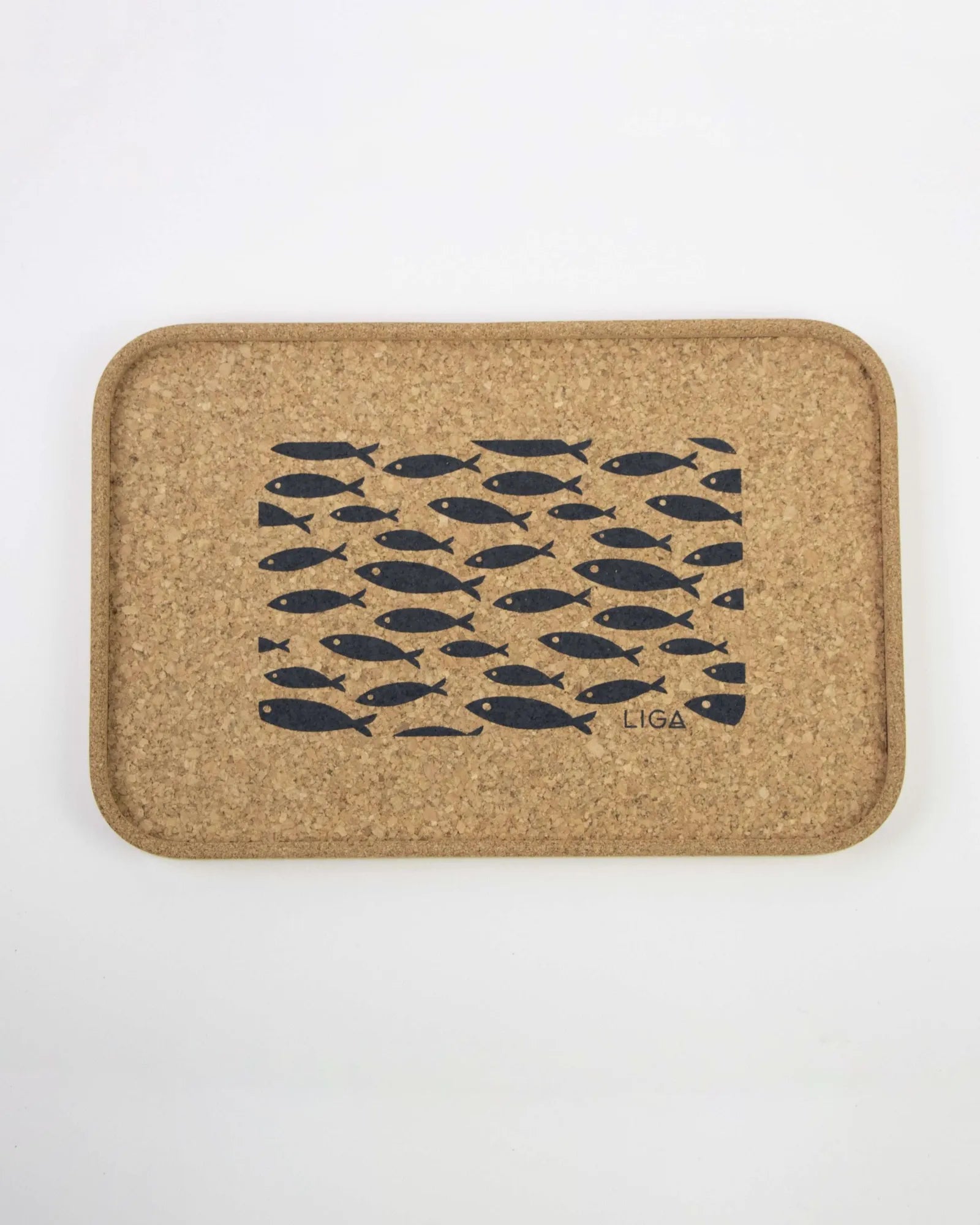 Cork Tray - Grey Fish