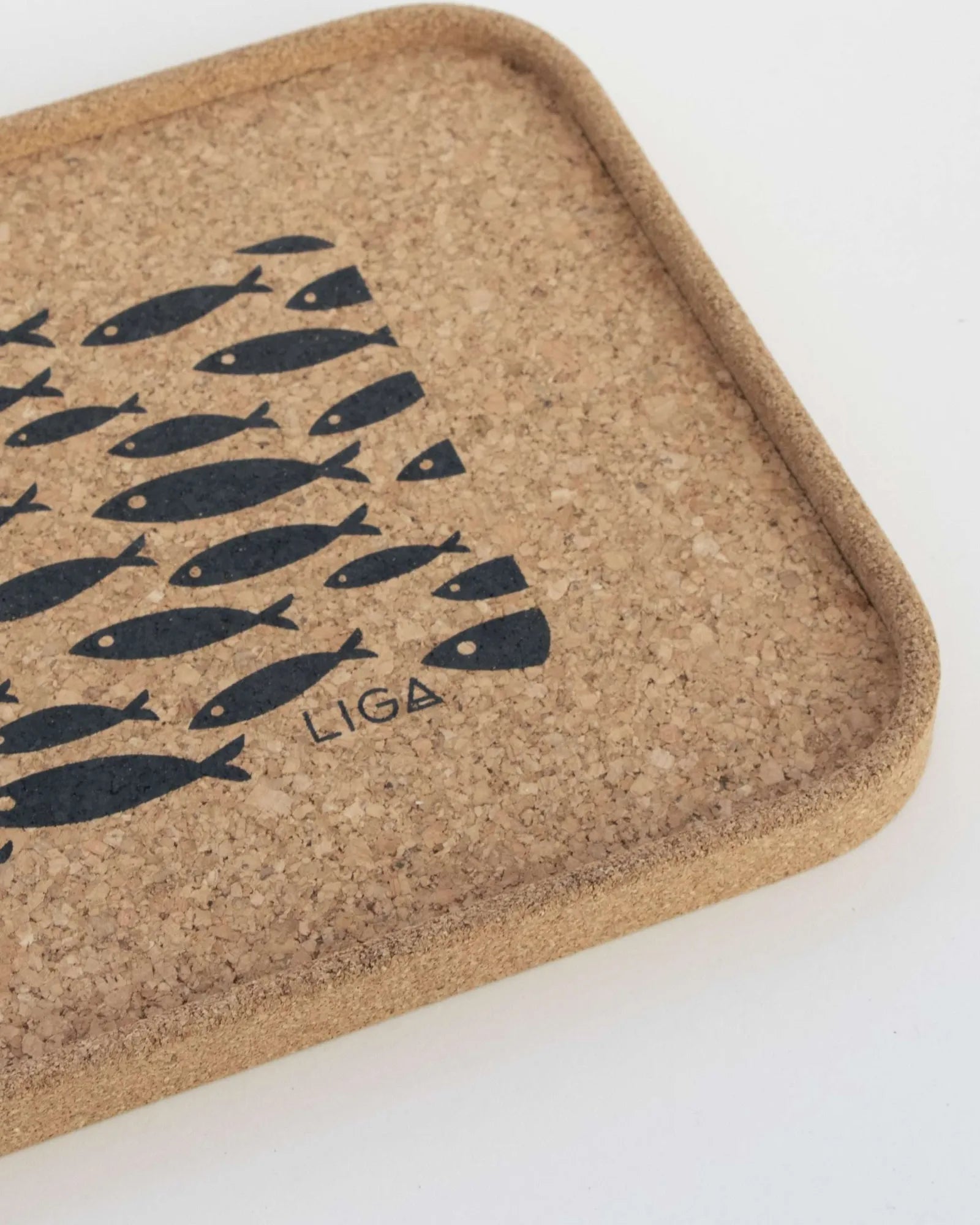 Cork Tray - Grey Fish