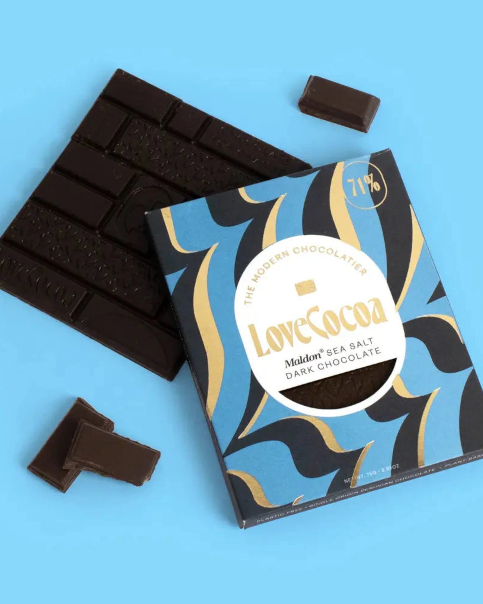 Maldon Sea Salt Dark Chocolate Bar 70g (Vegan)