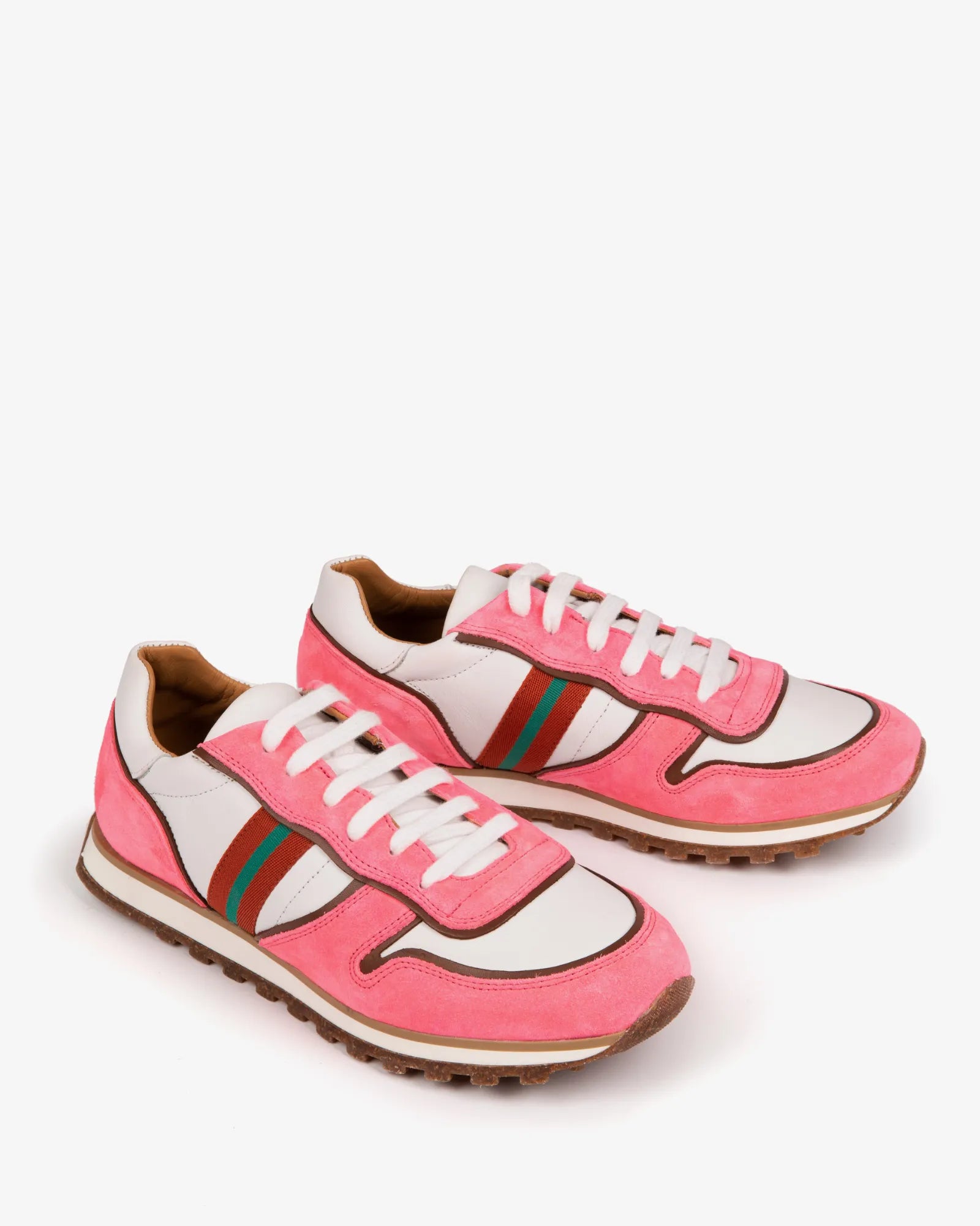 Studio Neon Suede Leather Trainers - Pink