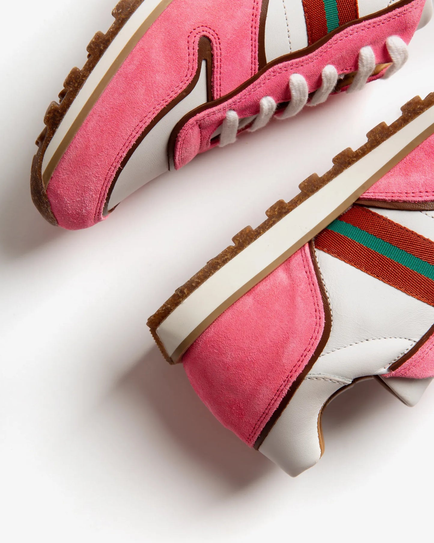 Studio Neon Suede Leather Trainers - Pink