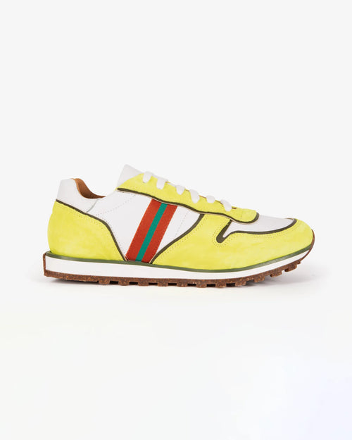 Studio Neon Suede Leather Trainers - Yellow